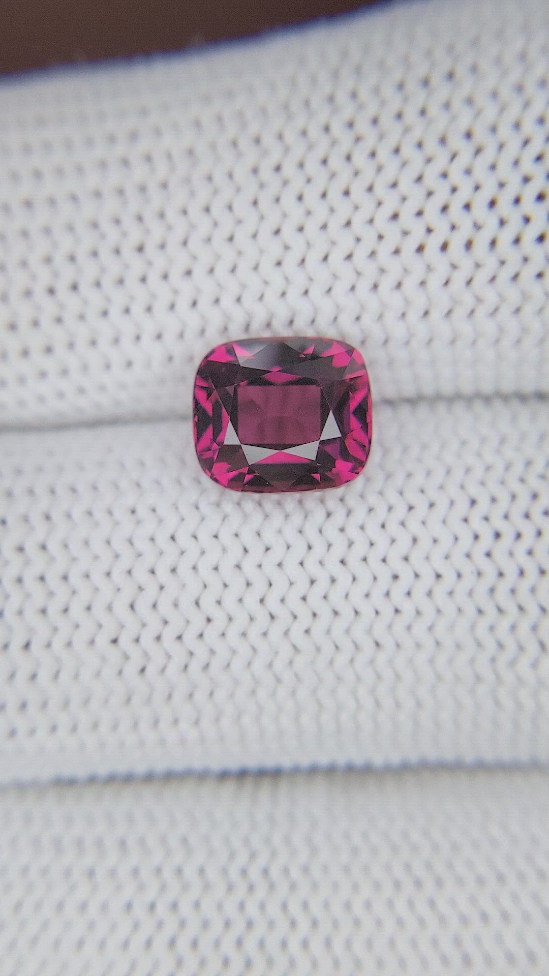 3.20 Ct. Purplish Pink Garnet from Tanzania Size Video