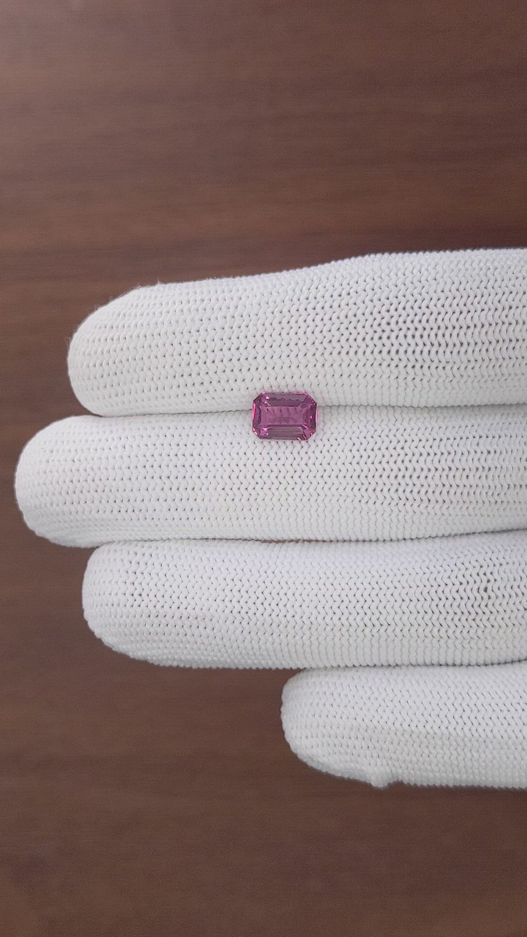 2.00 Ct. Purplish Pink Garnet from Tanzania Size Video