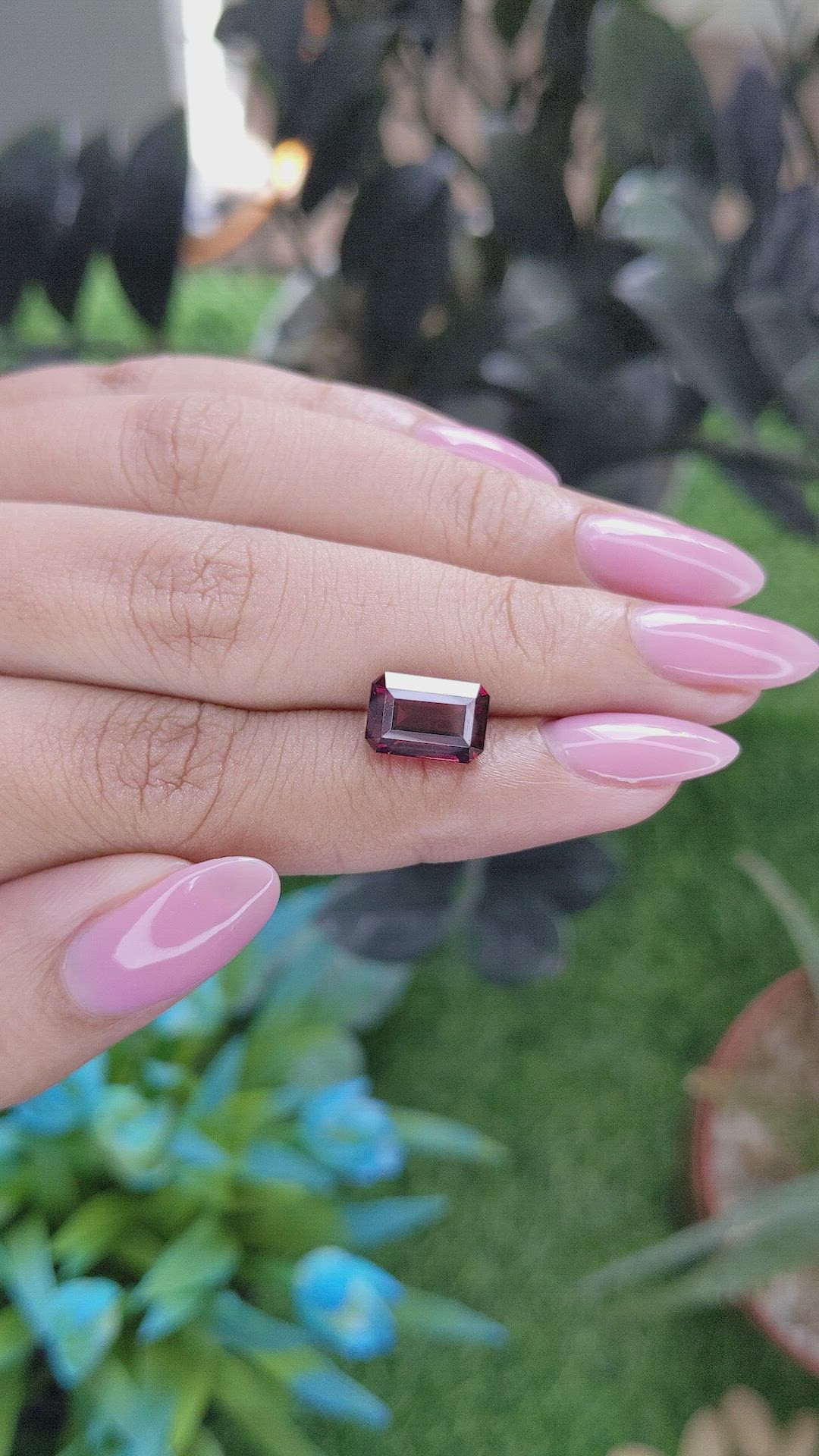 4.20 Ct. Reddish Pink Garnet from Tanzania Size Video