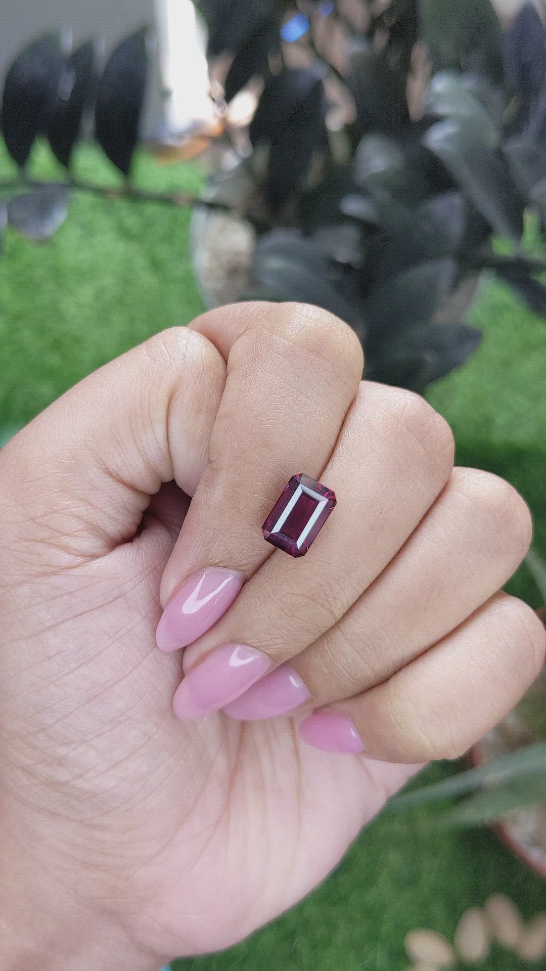 4.20 Ct. Reddish Pink Garnet from Tanzania Size Video