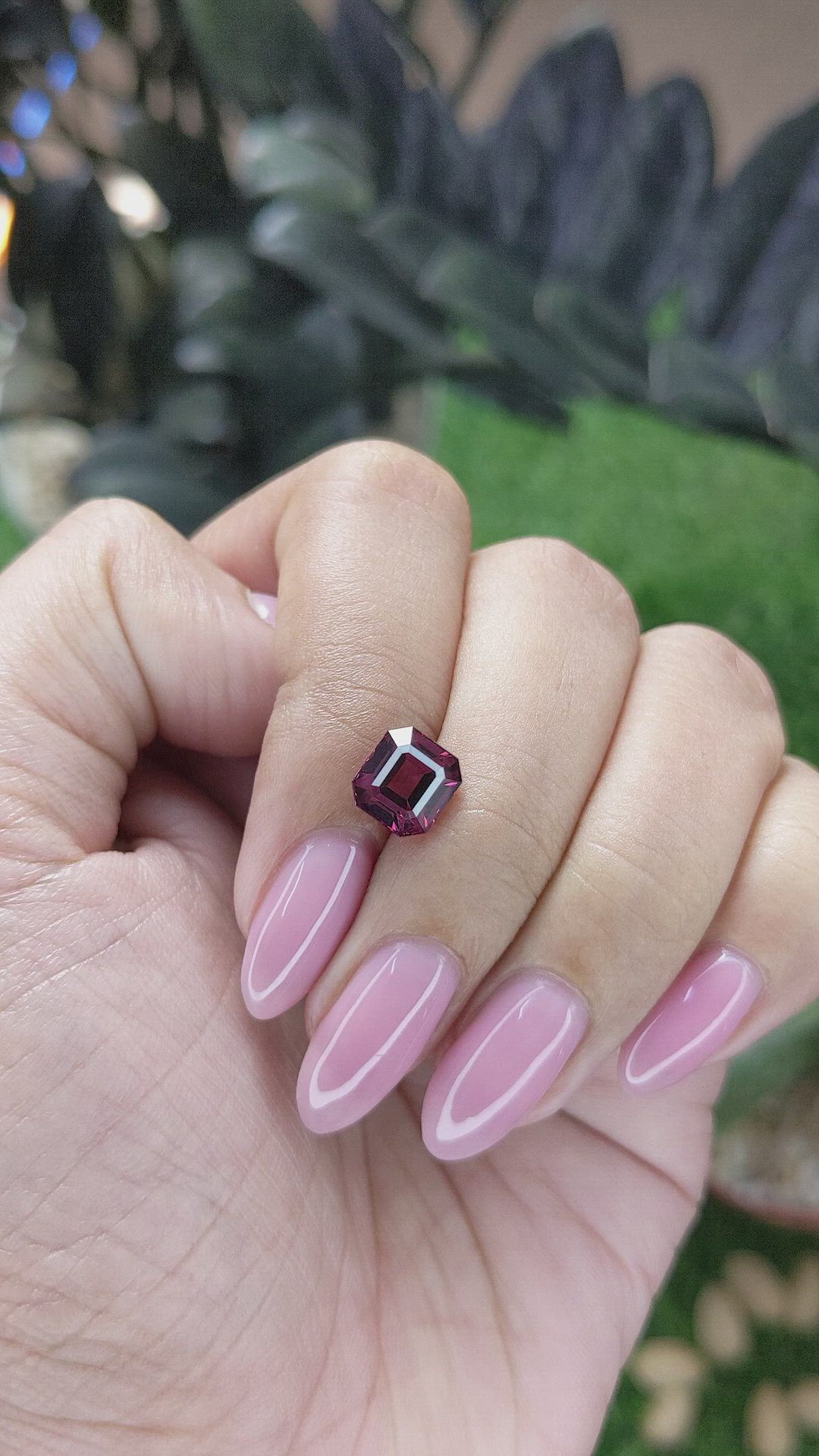 2.72 Ct. Reddish Pink Garnet from Tanzania Size Video