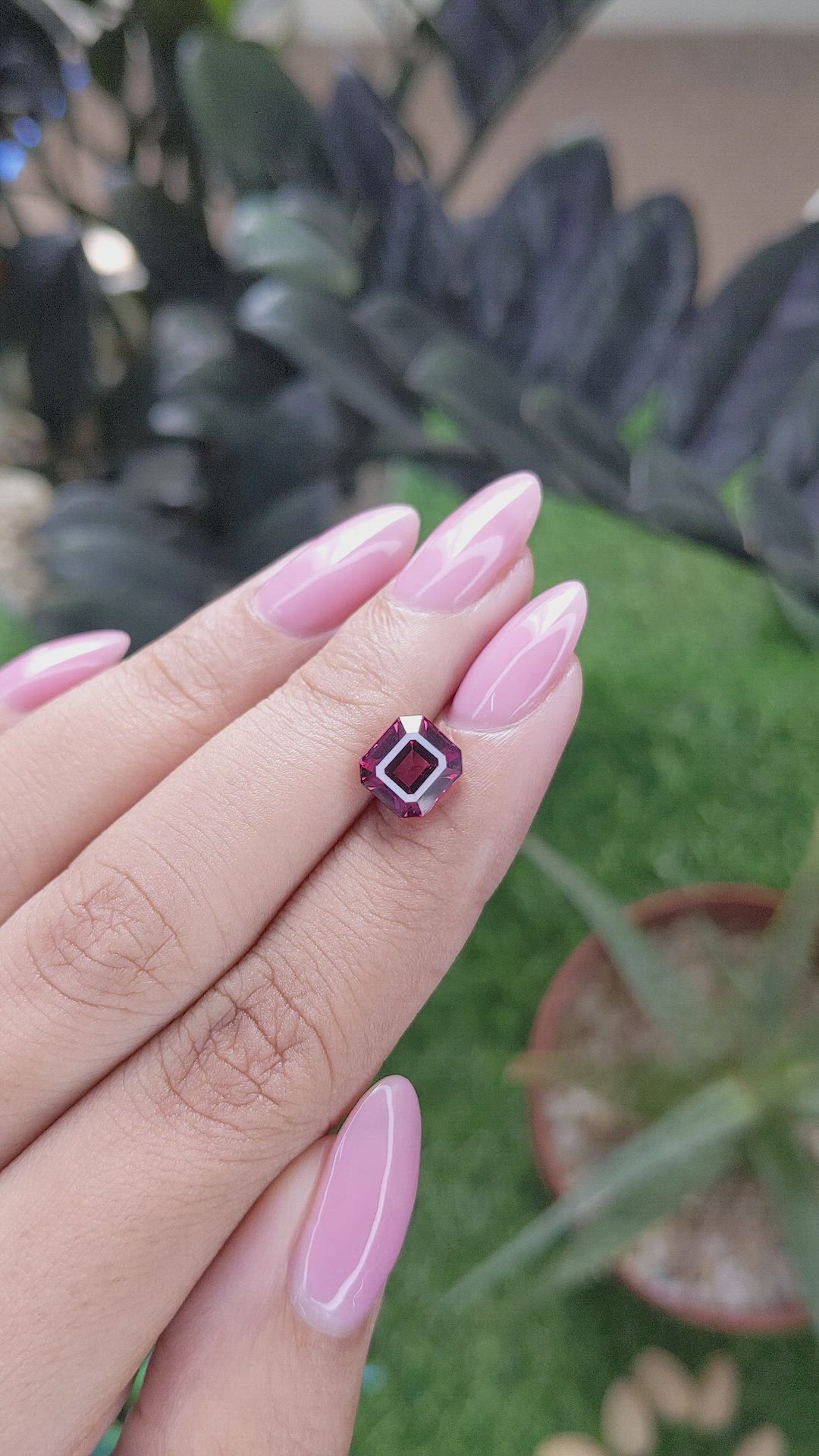 2.72 Ct. Reddish Pink Garnet from Tanzania Size Video