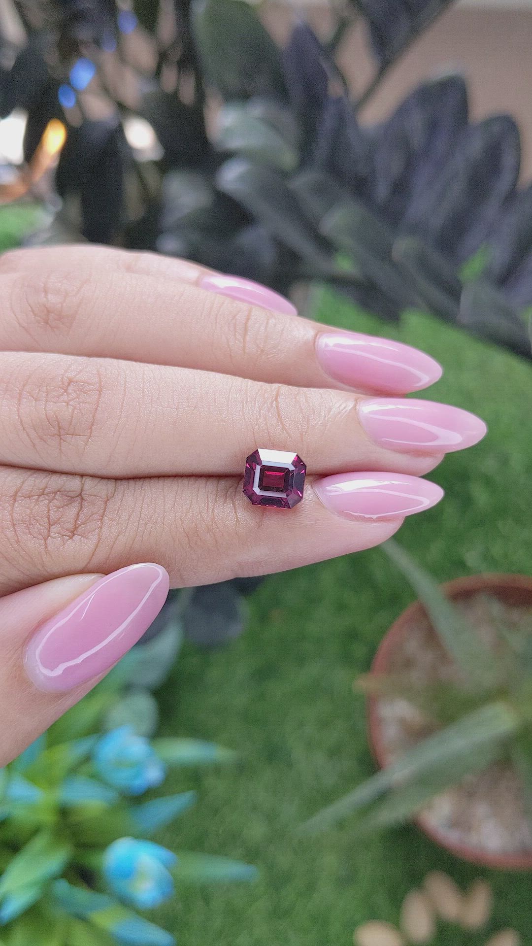 2.72 Ct. Reddish Pink Garnet from Tanzania Size Video