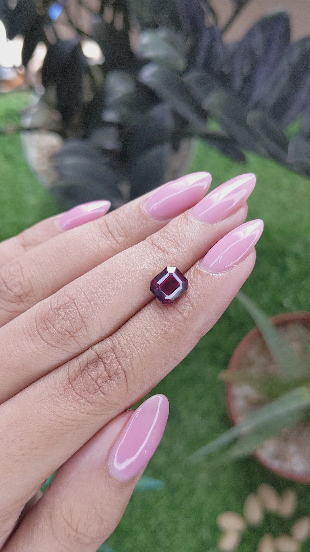 2.72 Ct. Reddish Pink Garnet from Tanzania Size Video
