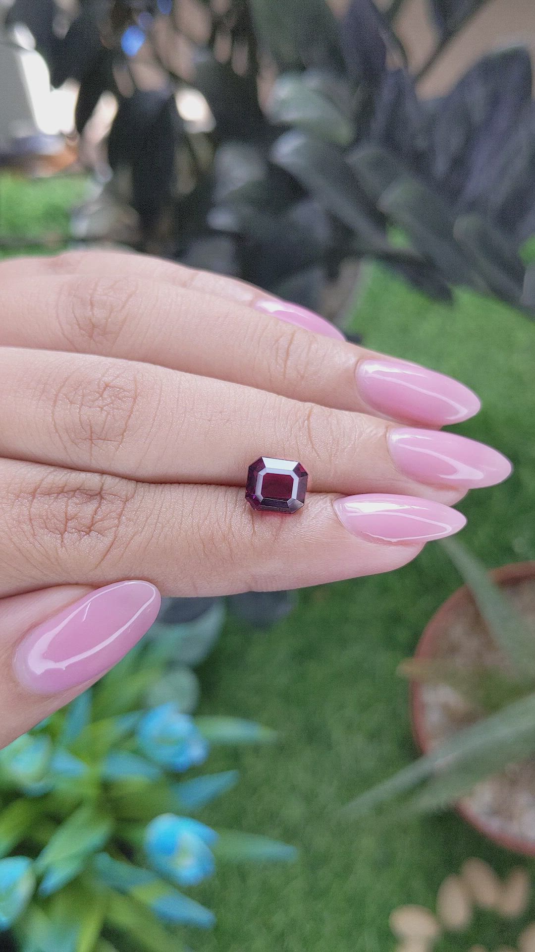 2.72 Ct. Reddish Pink Garnet from Tanzania Size Video