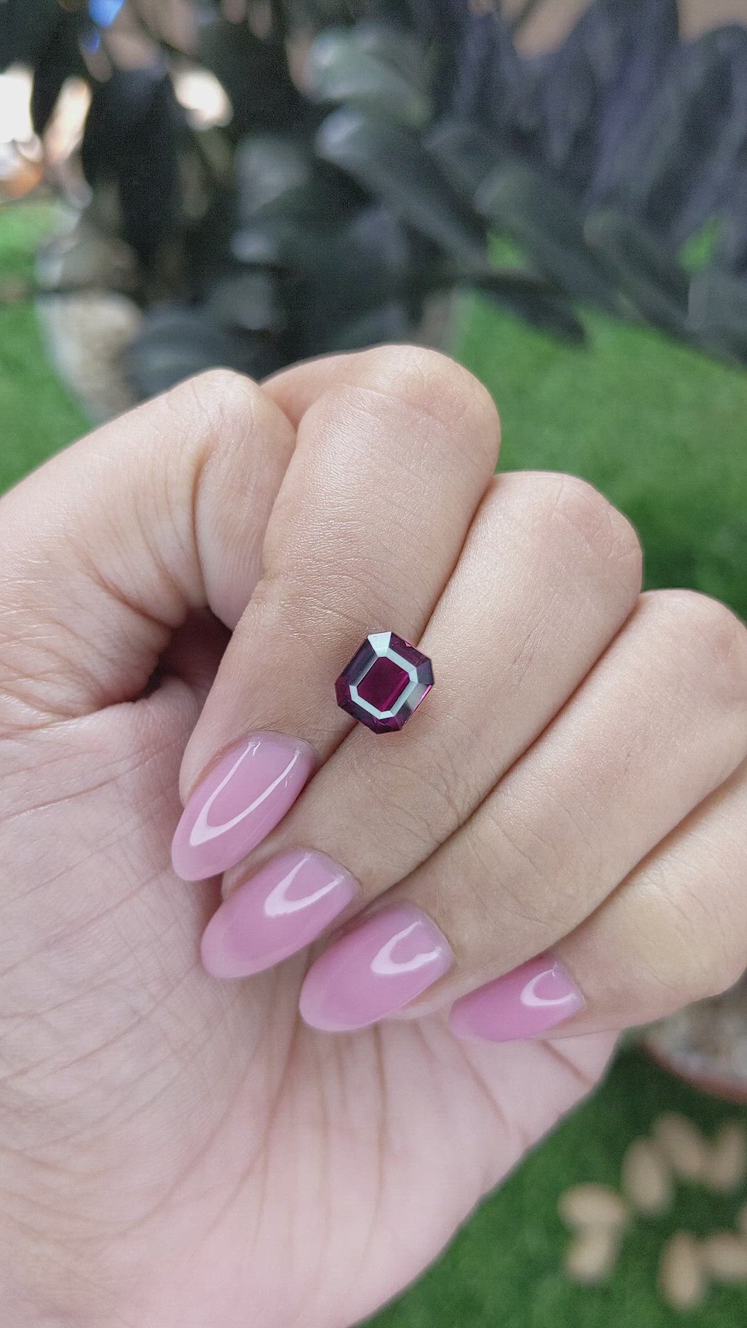 2.72 Ct. Reddish Pink Garnet from Tanzania Size Video