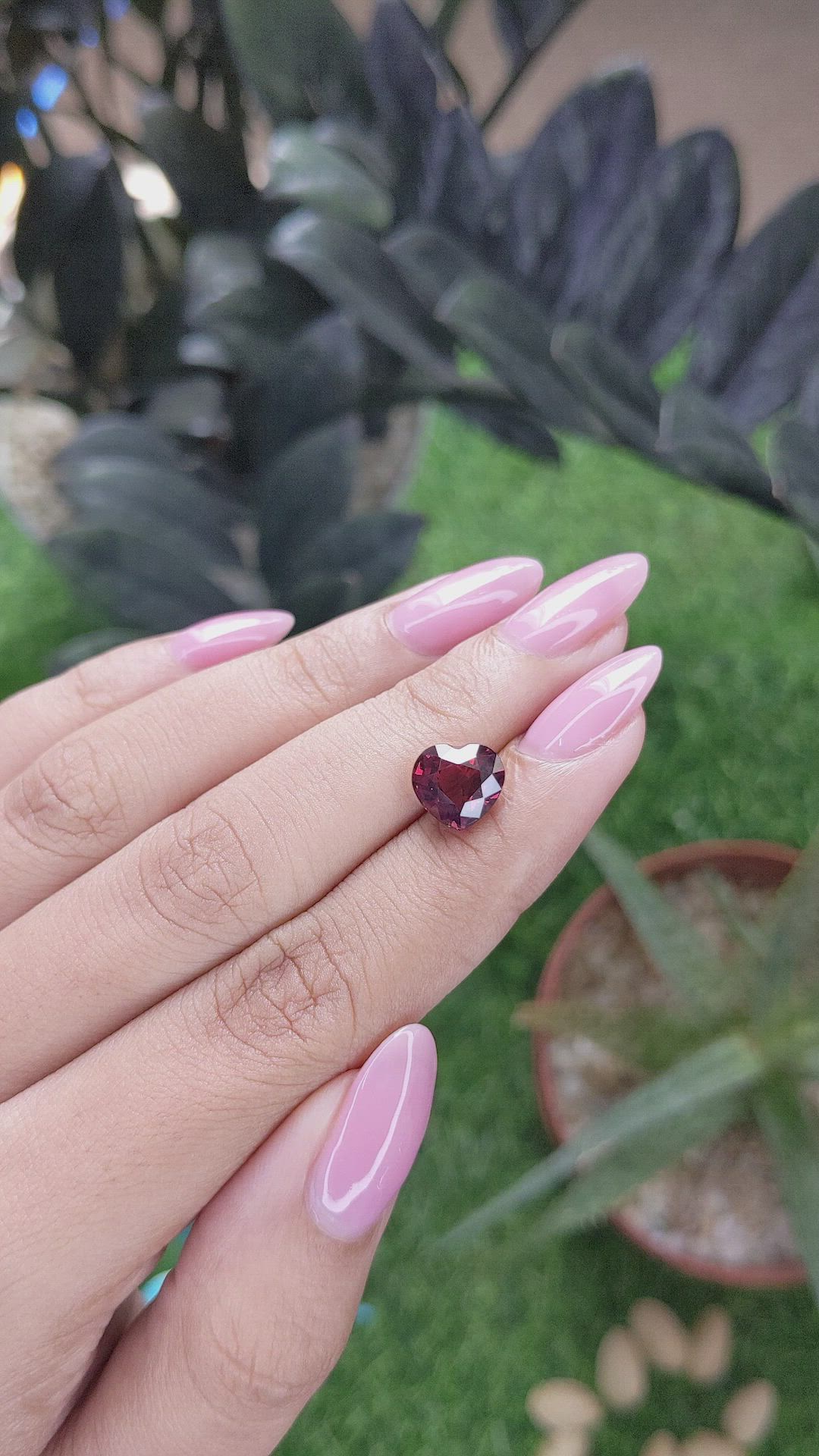 3.23 Ct. Red Garnet from Tanzania Size Video