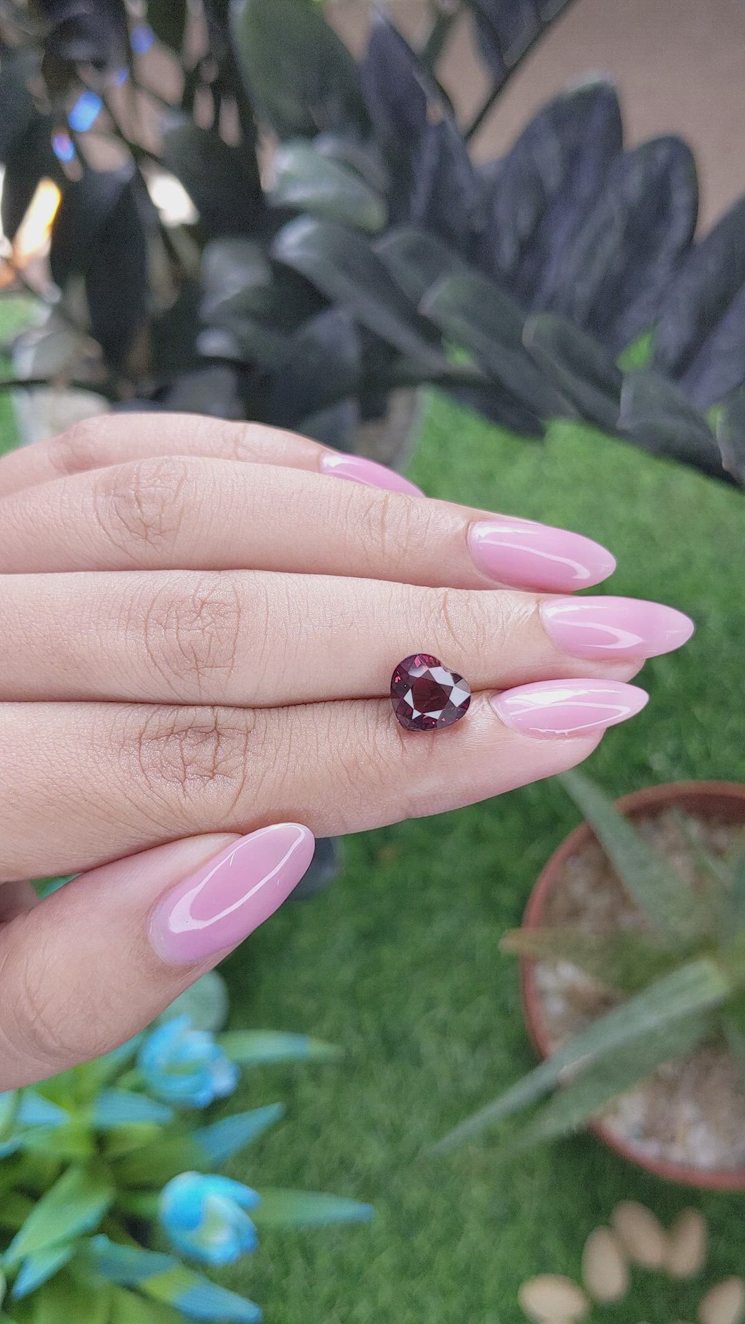 3.23 Ct. Red Garnet from Tanzania Size Video