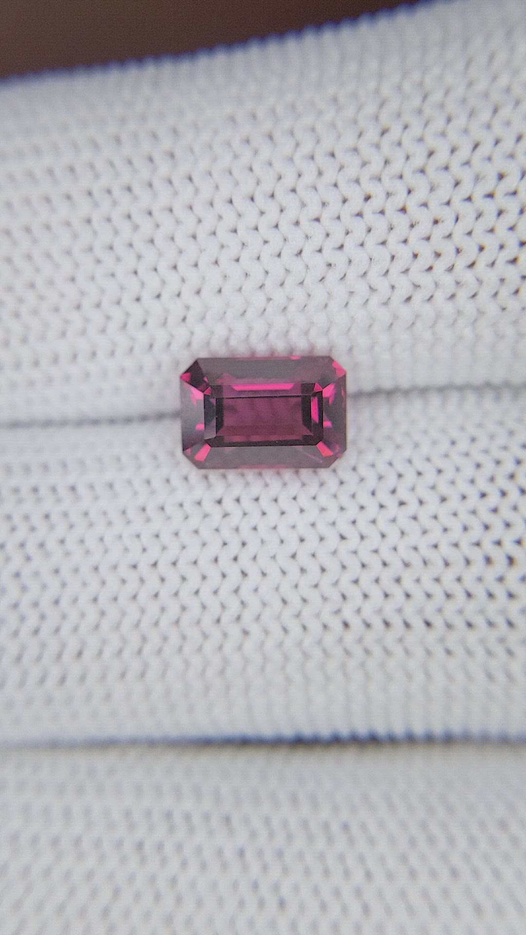 2.03 Ct. Purplish Pink Garnet from Tanzania Size Video
