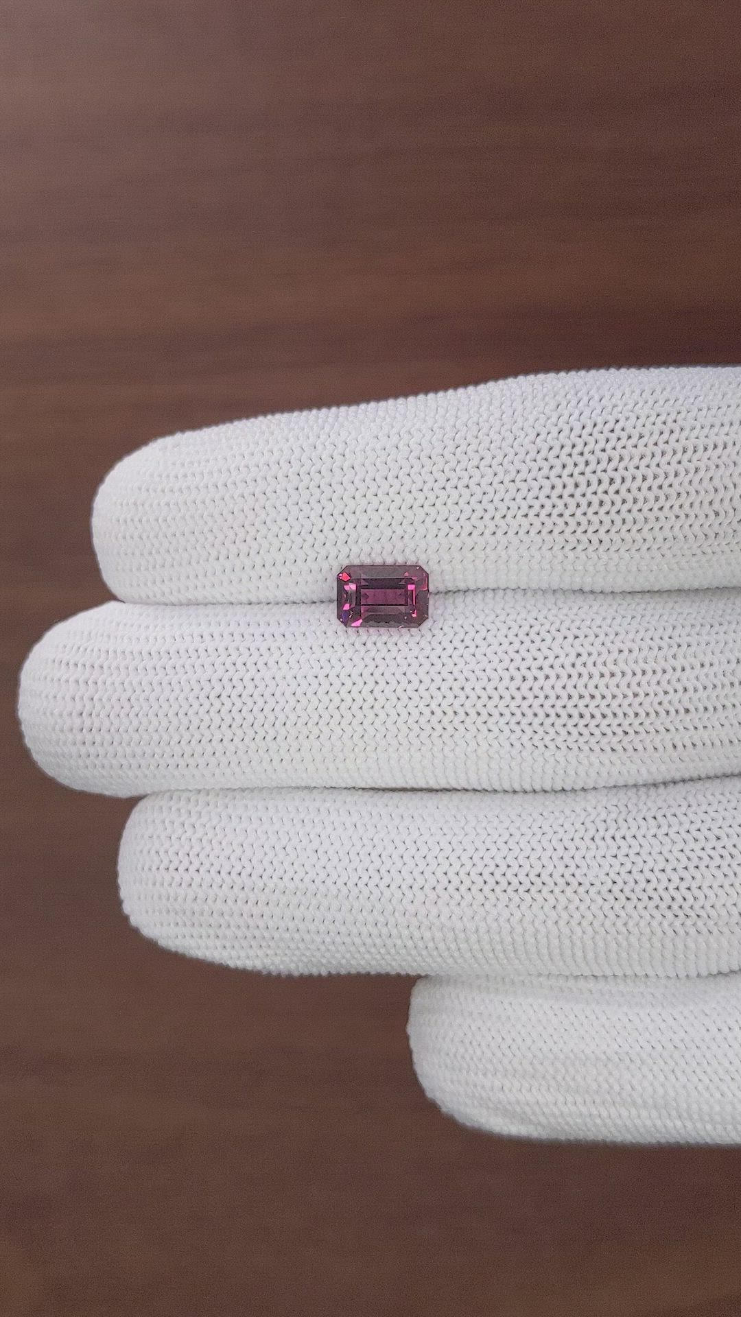 2.03 Ct. Purplish Pink Garnet from Tanzania Size Video