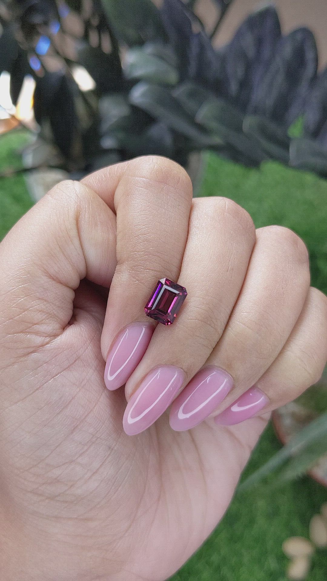 2.56 Ct. Reddish Pink Garnet from Tanzania Size Video