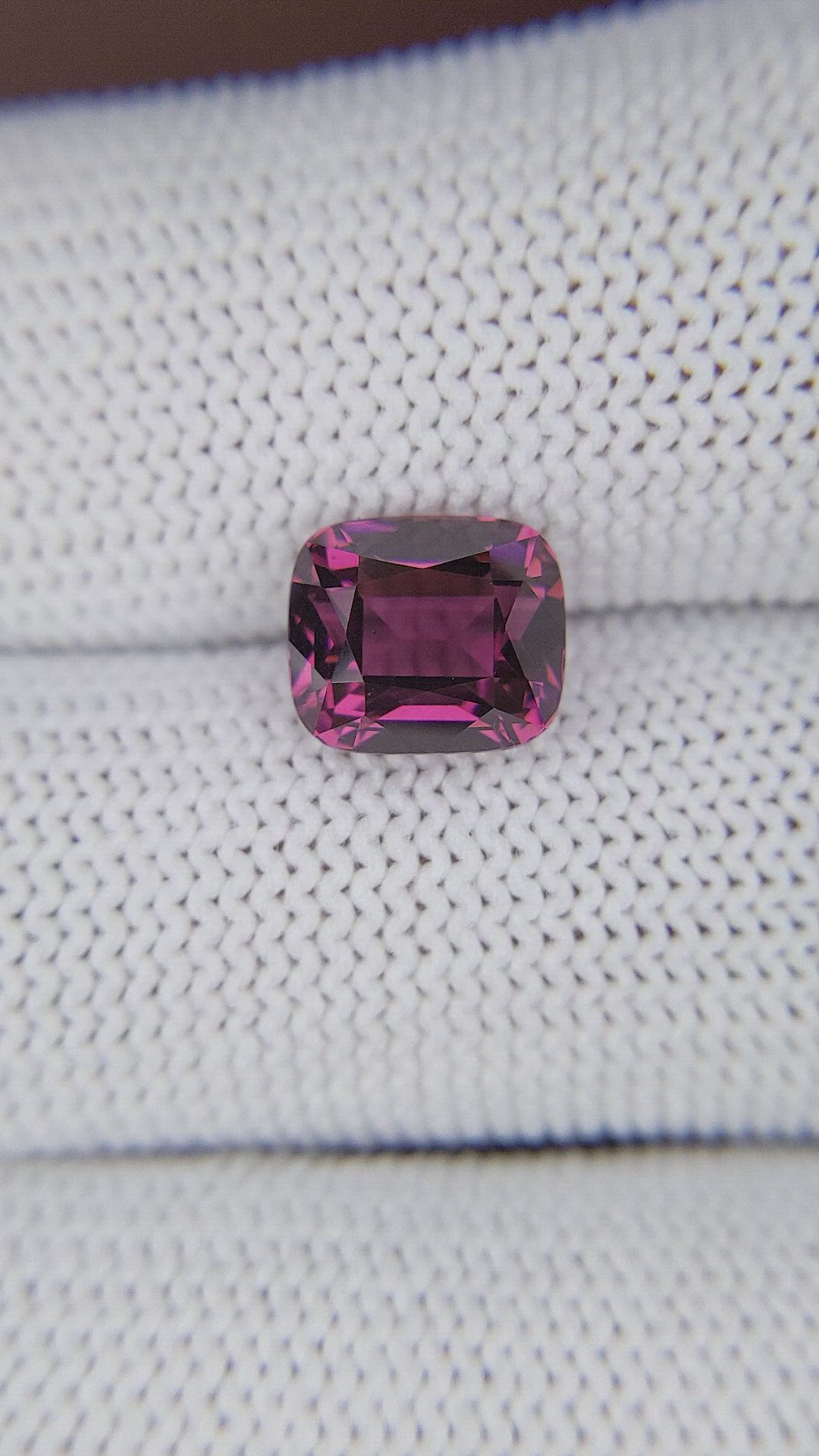 3.23 Ct. Purplish Pink Garnet from Tanzania Size Video