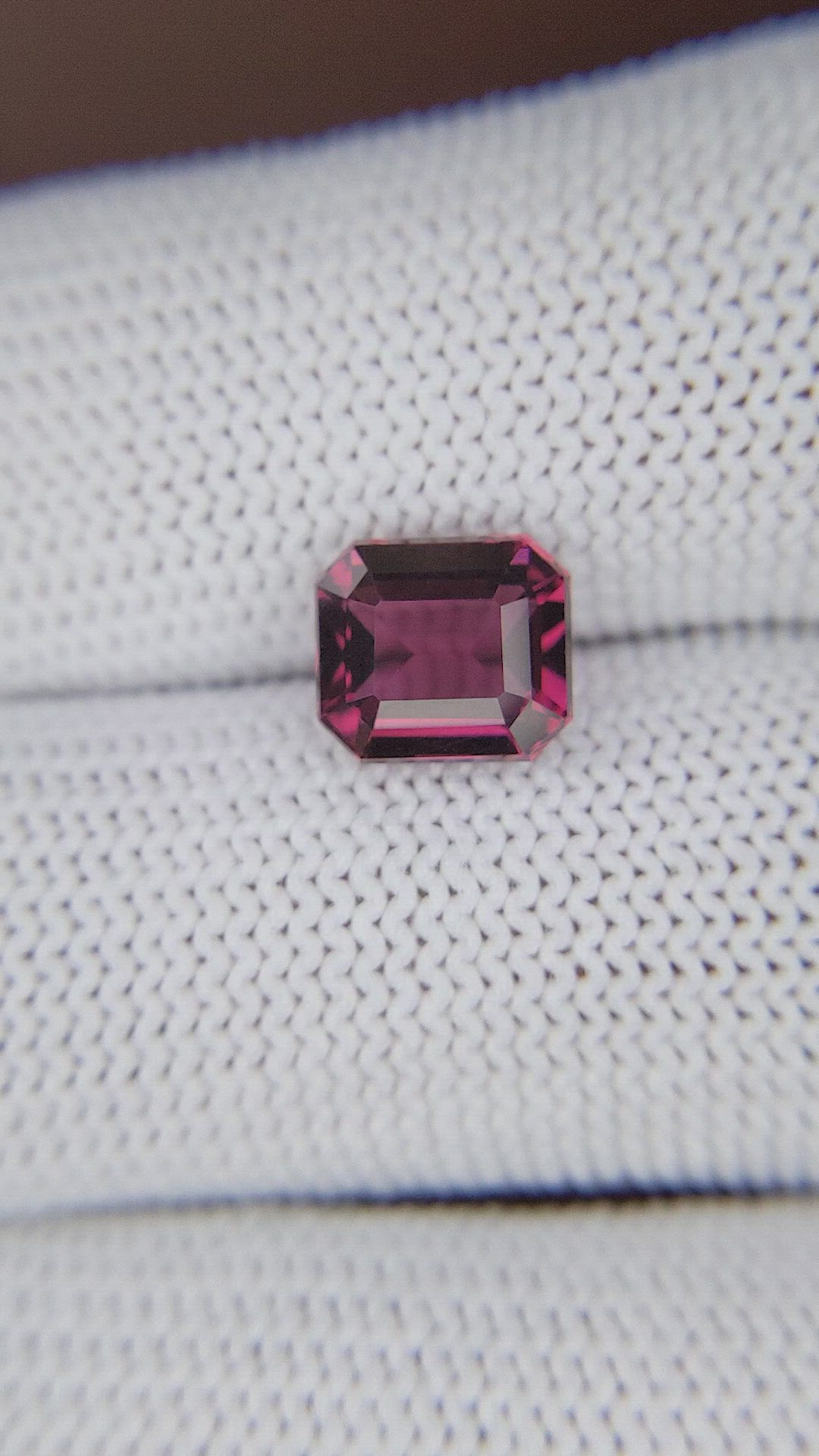 2.69 Ct. Purplish Pink Garnet from Tanzania Size Video