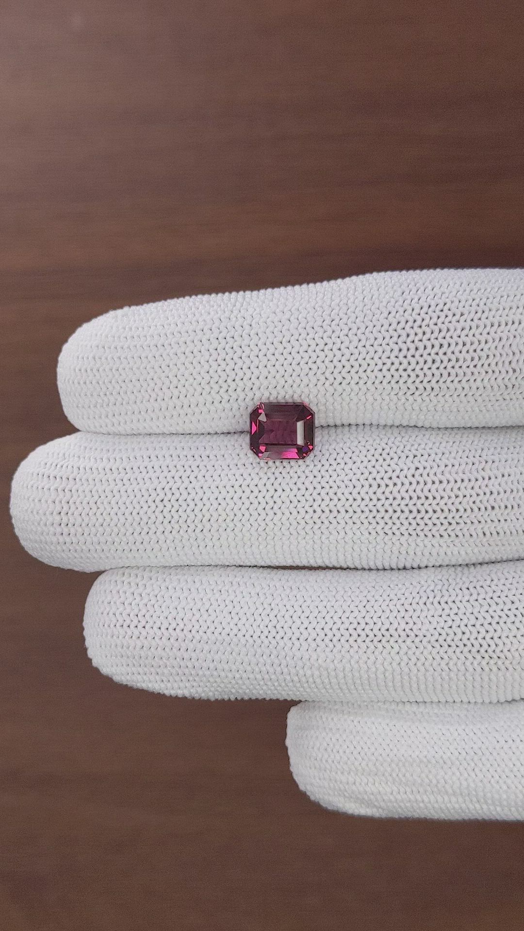 2.69 Ct. Purplish Pink Garnet from Tanzania Size Video