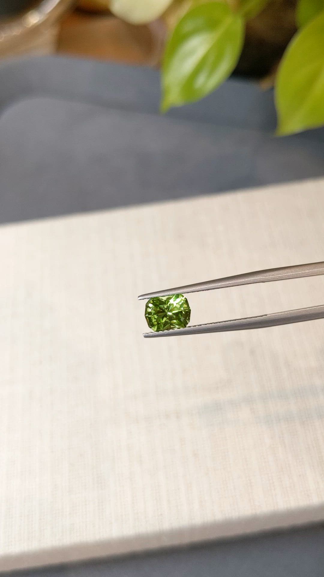 1.35 Ct. Green Peridot from Burma (Myanmar) Size Video