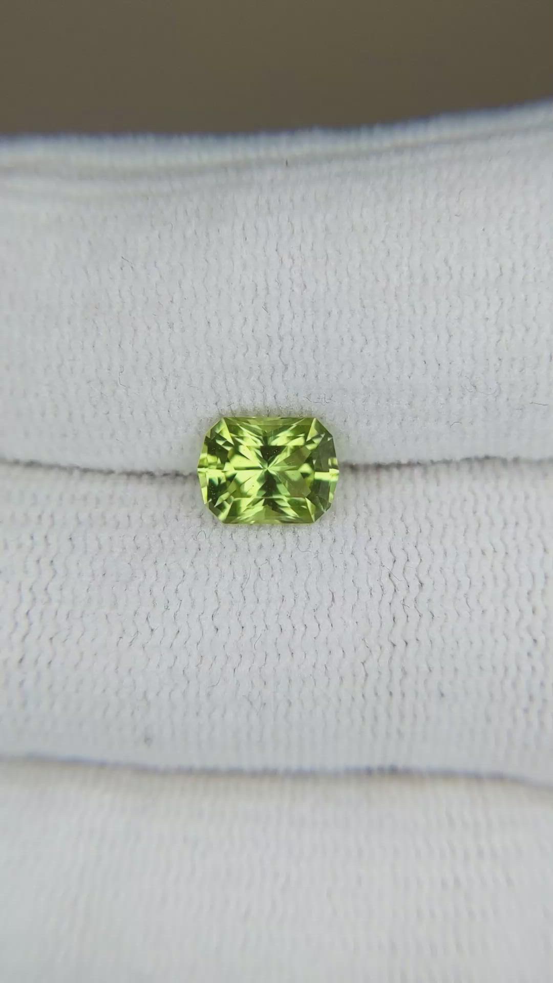 1.35 Ct. Green Peridot from Burma (Myanmar) Size Video