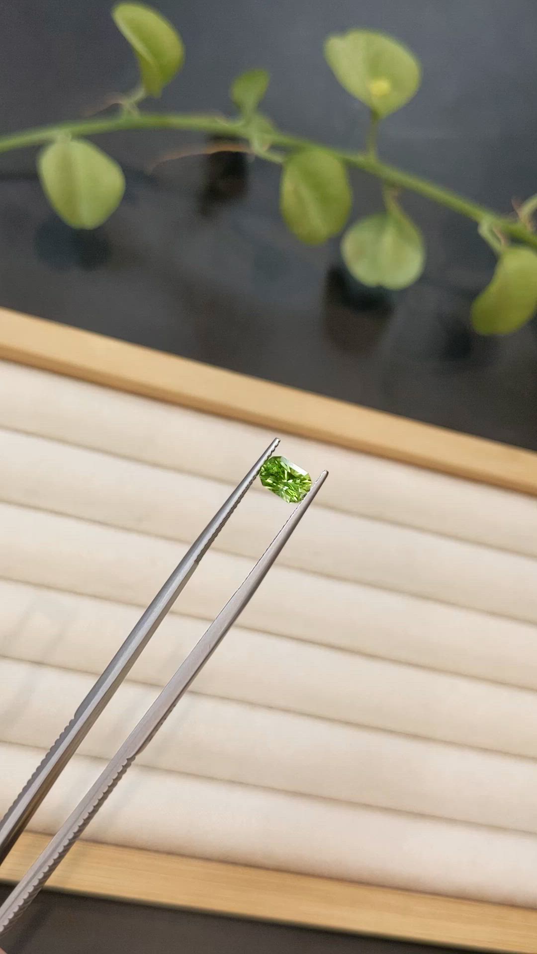 1.28 Ct. Yellowish Green Peridot from Burma (Myanmar) Size Video