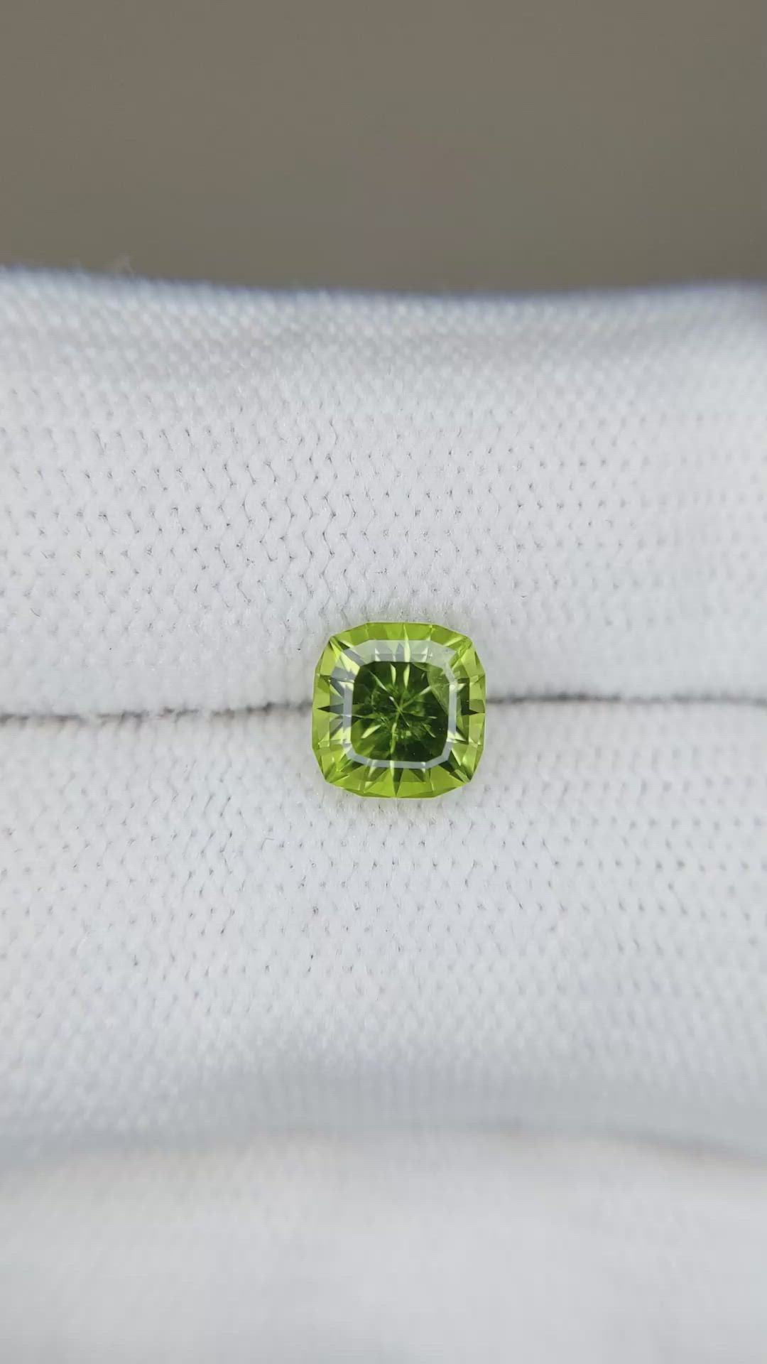 1.62 Ct. Yellowish Green Peridot from Burma (Myanmar) Size Video