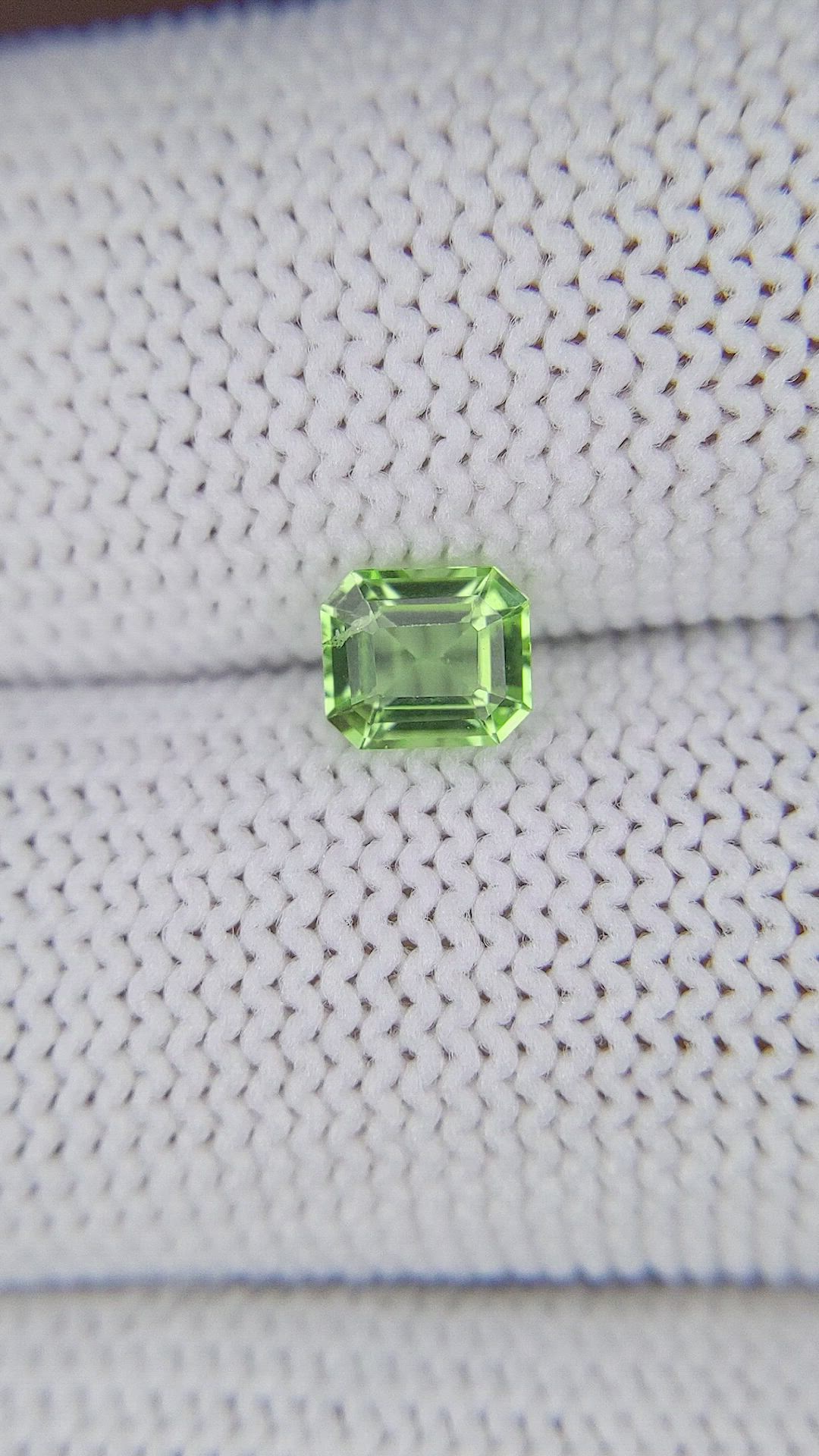 0.61 Ct. Green (Lime Green) Peridot from Tanzania Size Video