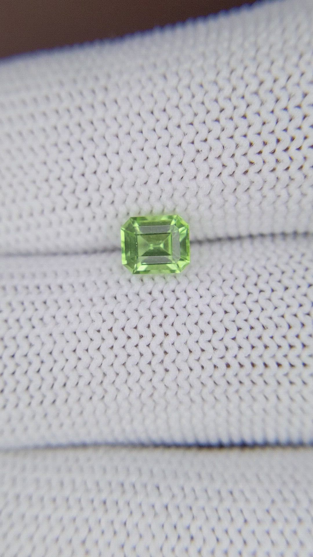 0.72 Ct. Green (Lime Green) Peridot from Tanzania Size Video