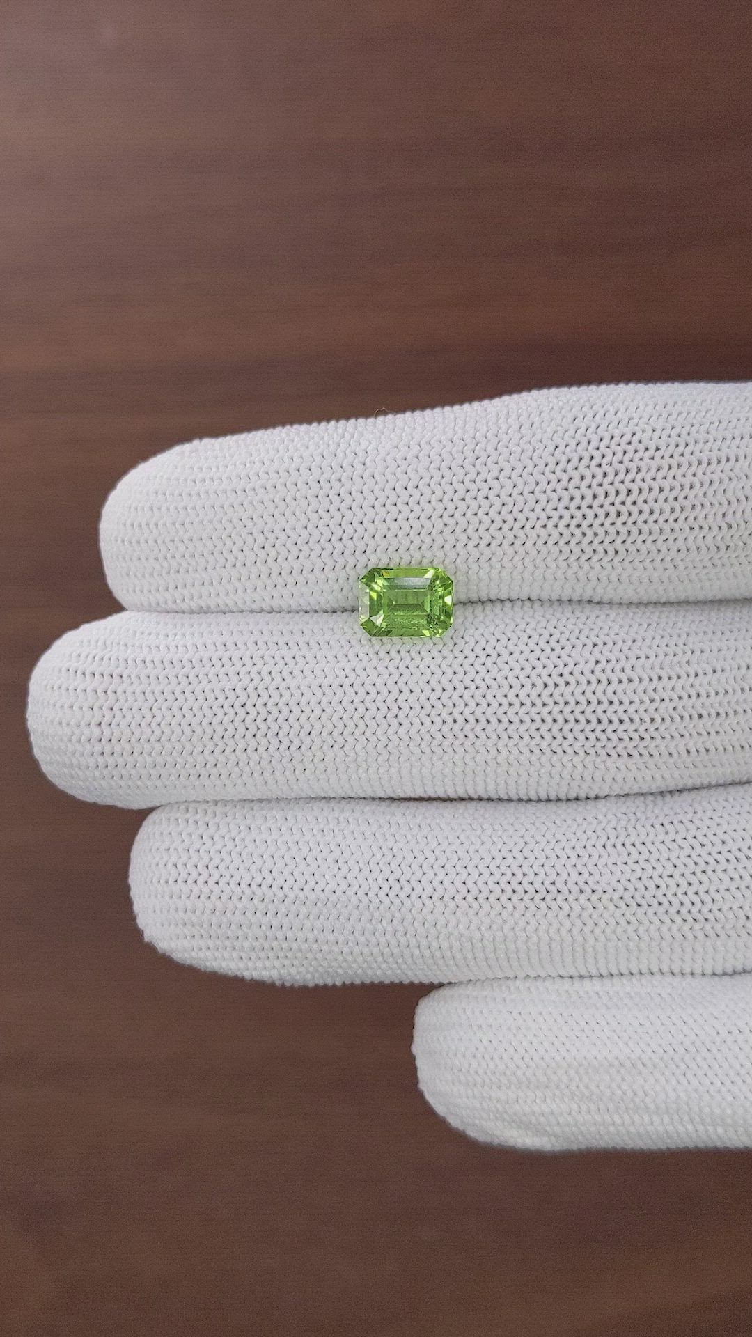 2.04 Ct. Green (Lime Green) Peridot from Tanzania Size Video