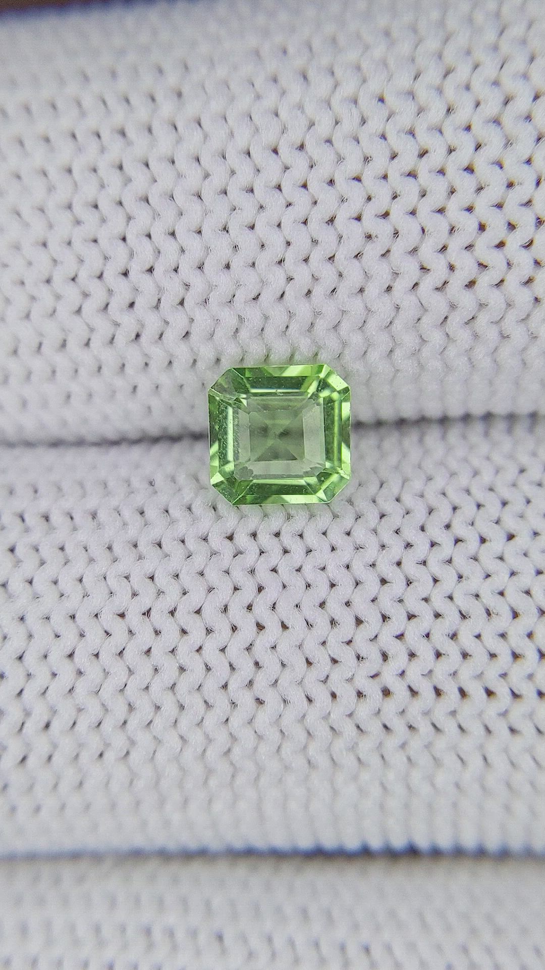 0.72 Ct. Green (Lime Green) Peridot from Tanzania Size Video