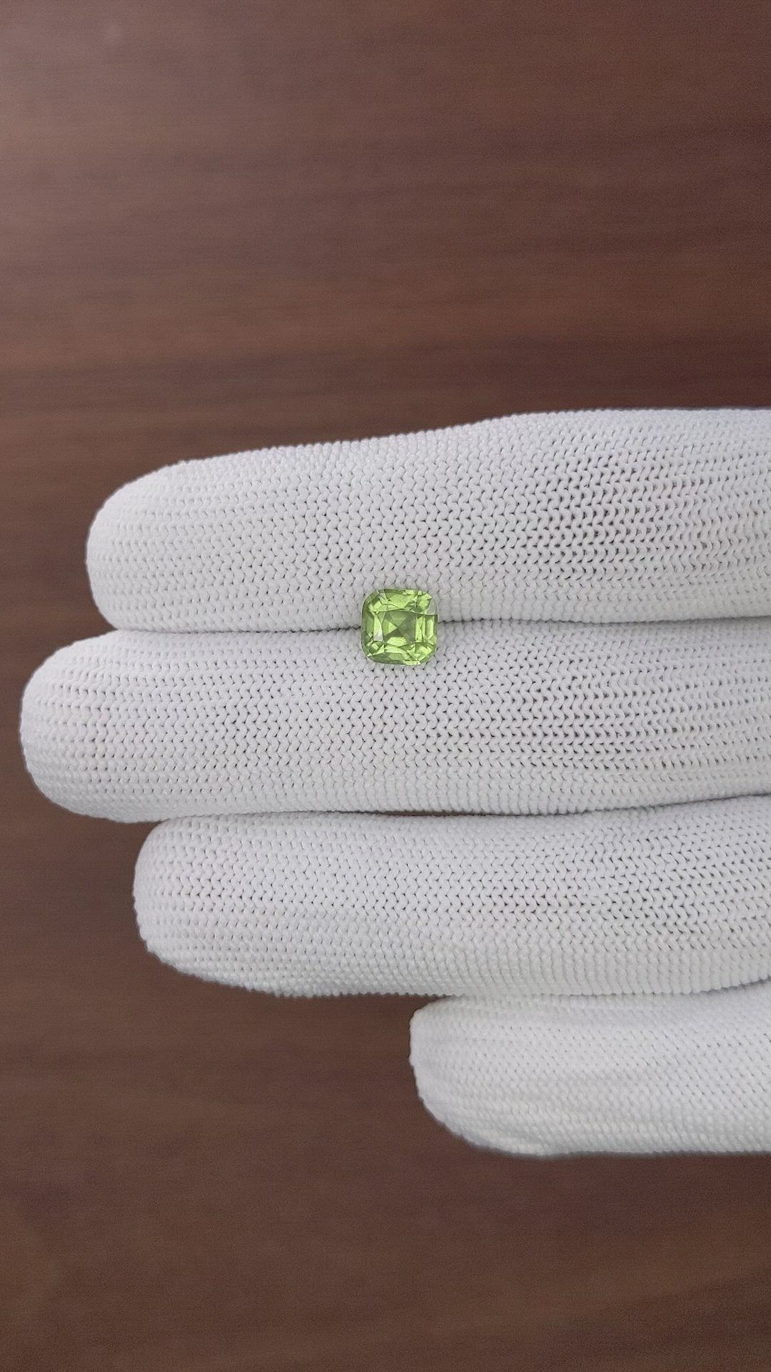 1.52 Ct. Green (Lime Green) Peridot from Tanzania Size Video