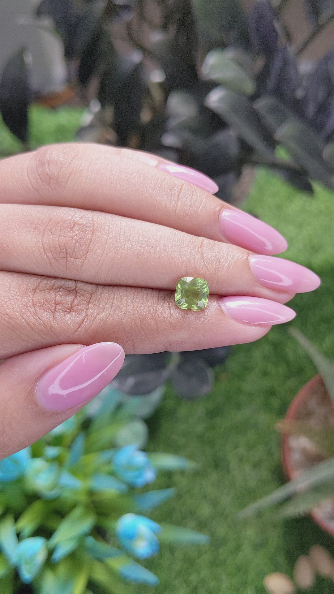1.52 Ct. Green (Lime Green) Peridot from Tanzania Size Video