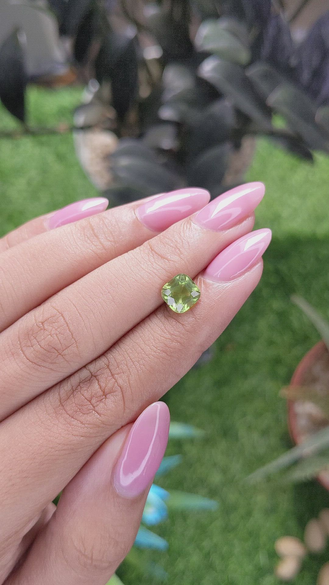 1.52 Ct. Green (Lime Green) Peridot from Tanzania Size Video