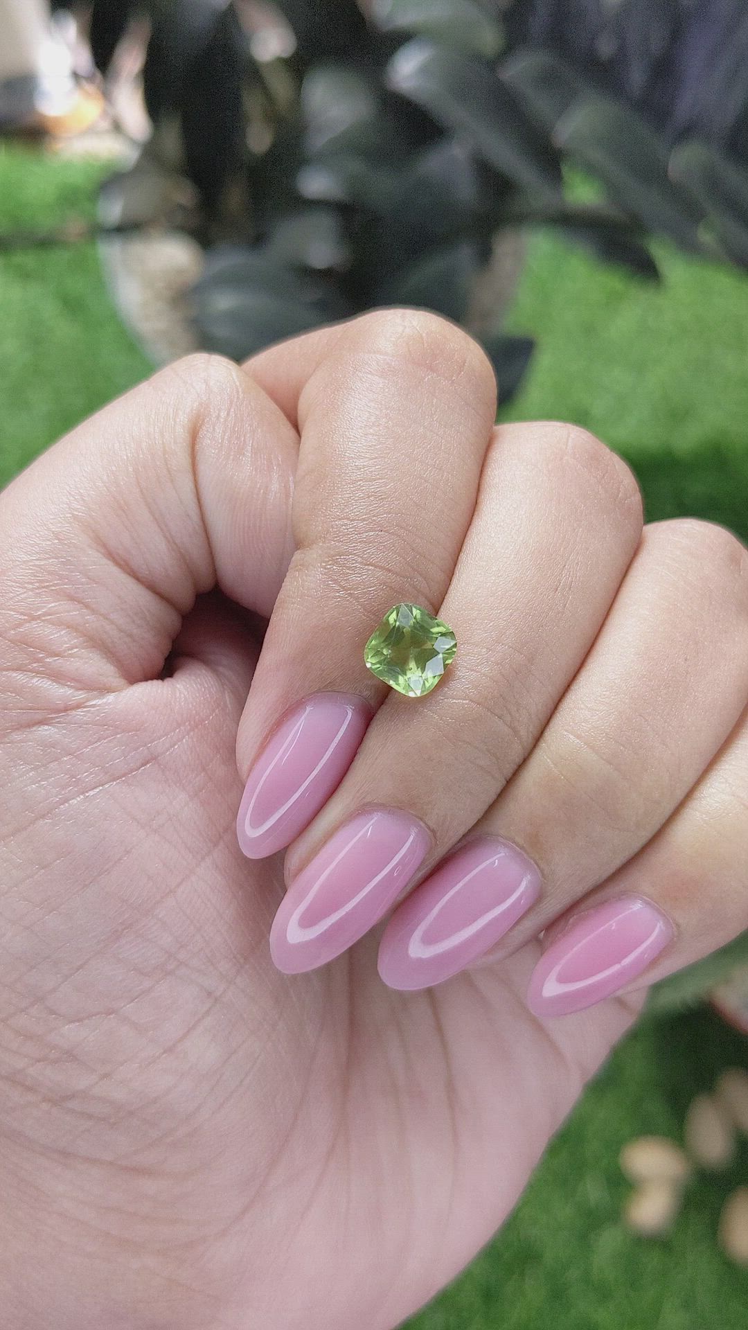 1.52 Ct. Green (Lime Green) Peridot from Tanzania Size Video
