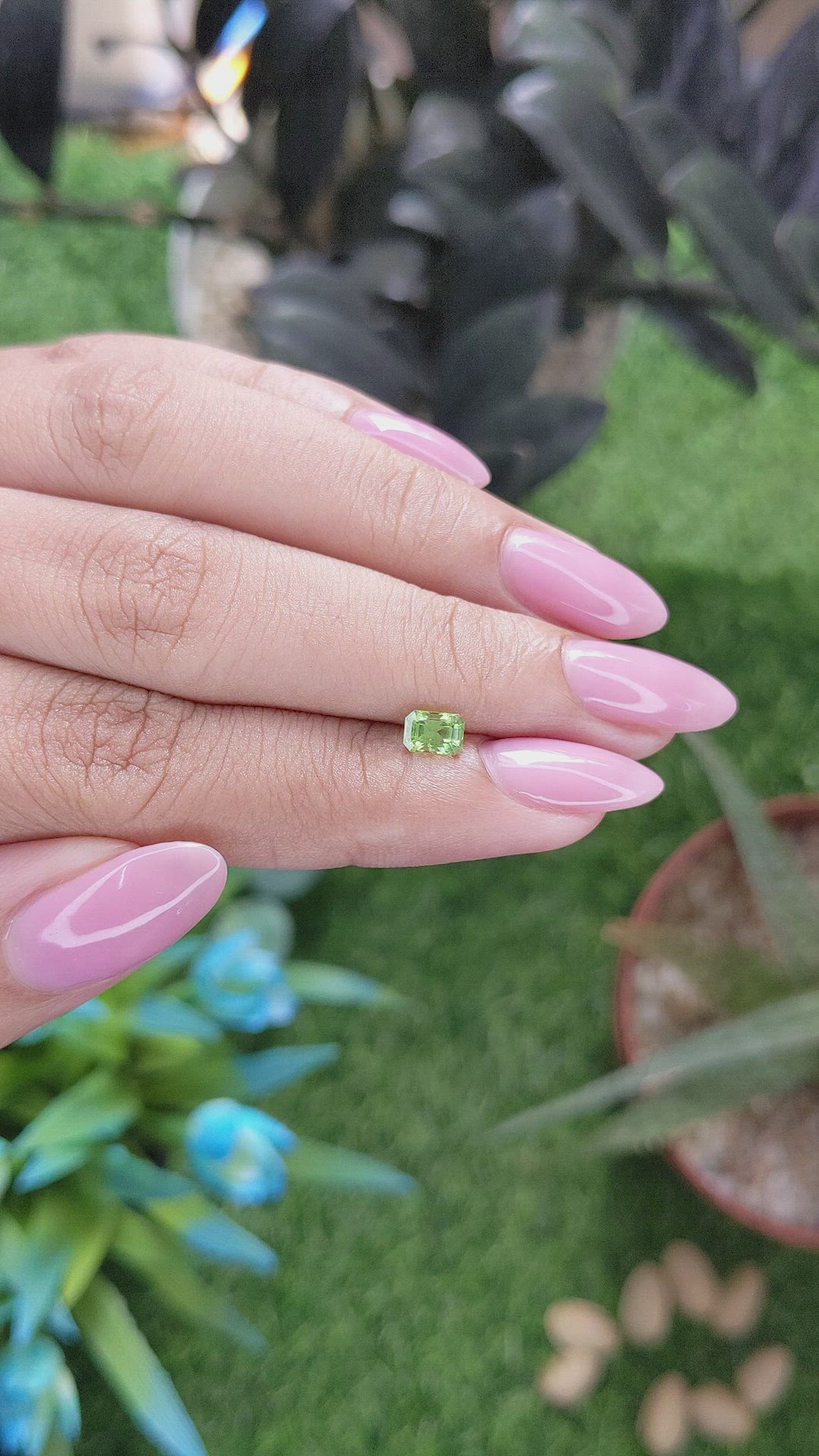 0.50 Ct. Green (Lime Green) Peridot from Tanzania Size Video