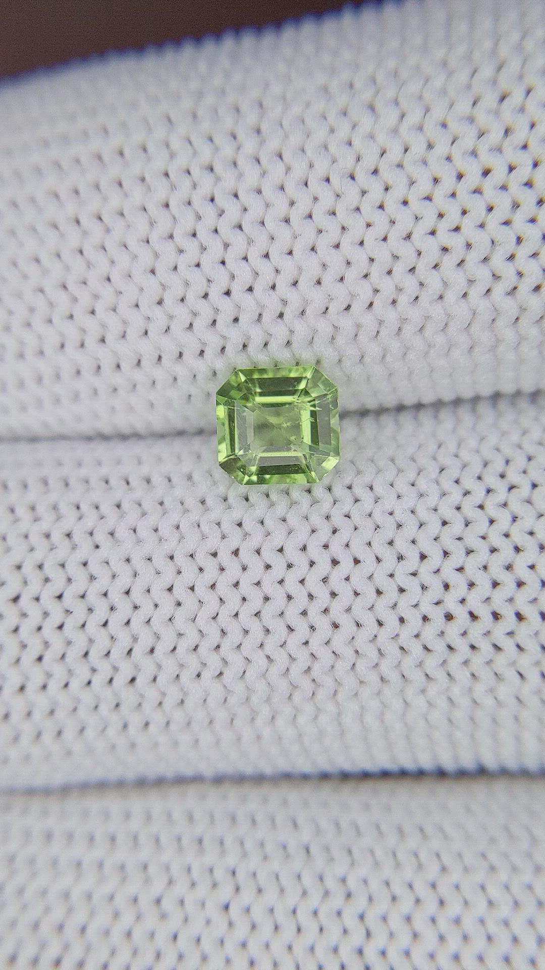 0.73 Ct. Green (Lime Green) Peridot from Tanzania Size Video