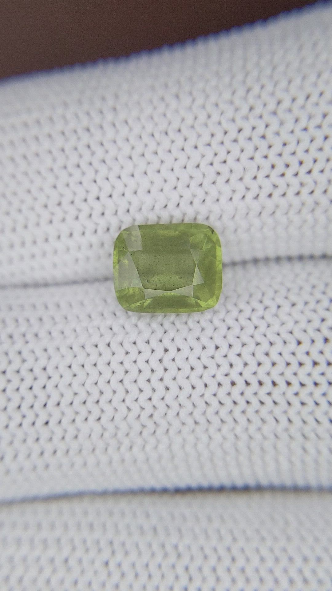 2.00 Ct. Green (Lime Green) Peridot from Tanzania Size Video