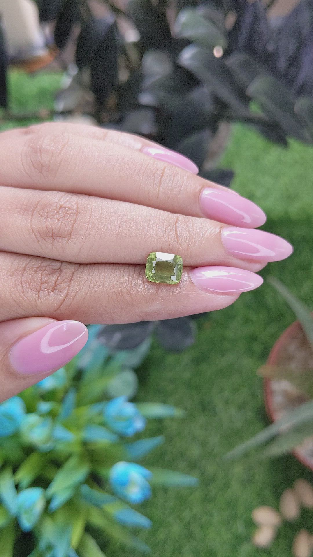 2.00 Ct. Green (Lime Green) Peridot from Tanzania Size Video