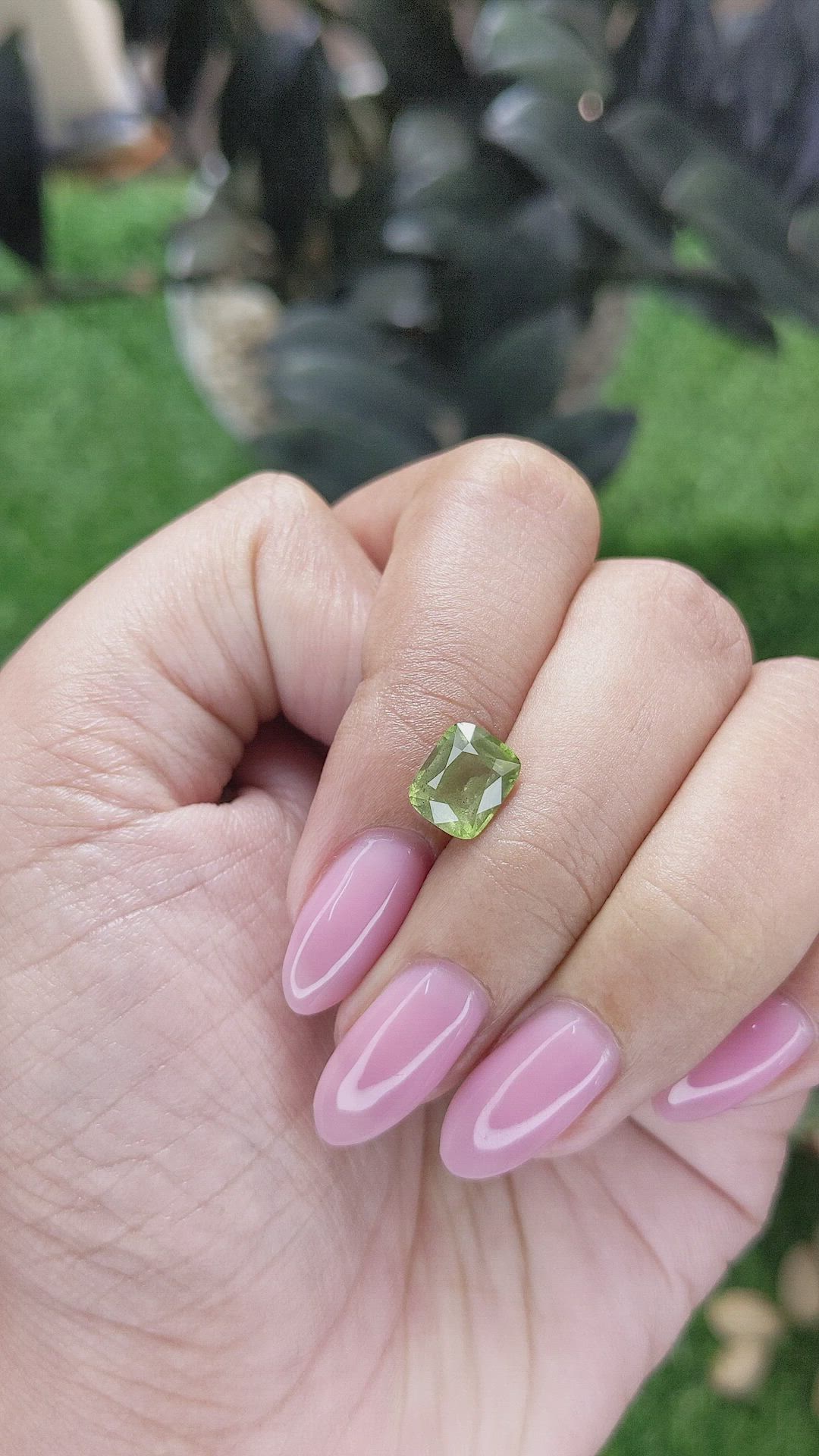 2.00 Ct. Green (Lime Green) Peridot from Tanzania Size Video