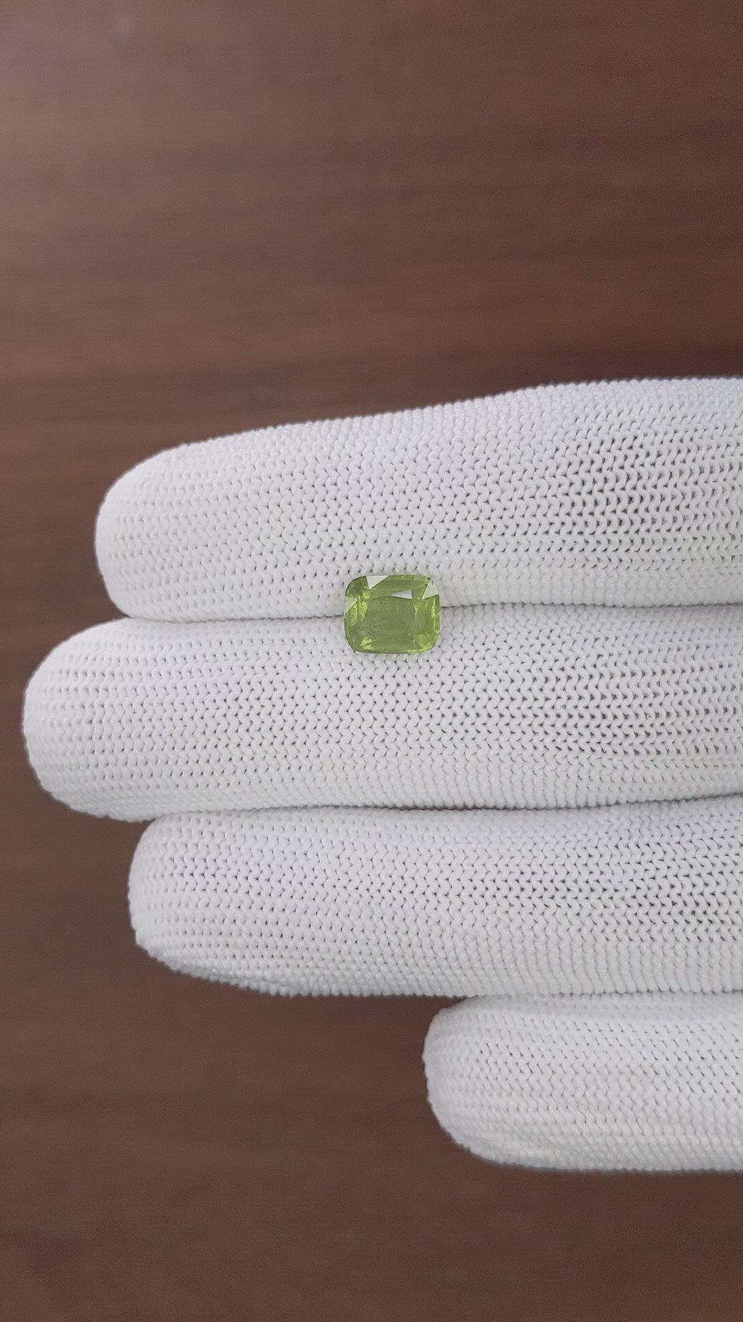 2.00 Ct. Green (Lime Green) Peridot from Tanzania Size Video