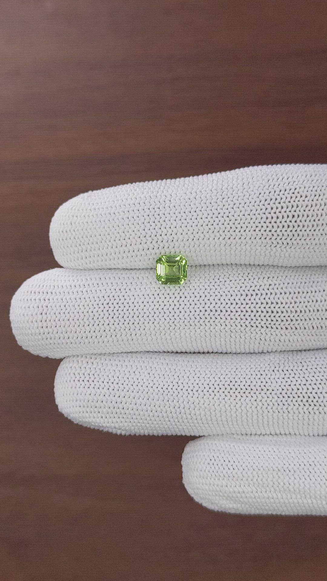 1.04 Ct. Green (Lime Green) Peridot from Tanzania Size Video