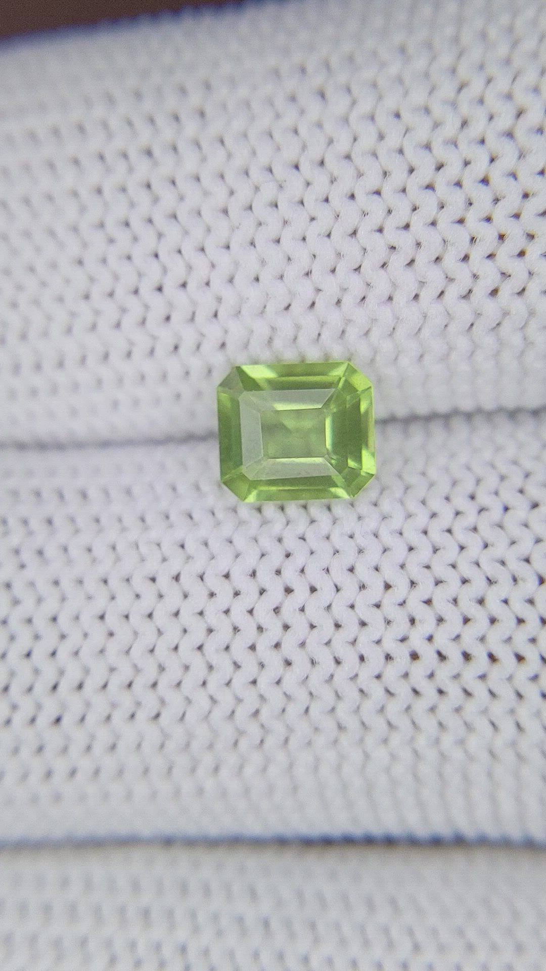 0.85 Ct. Green (Lime Green) Peridot from Tanzania Size Video