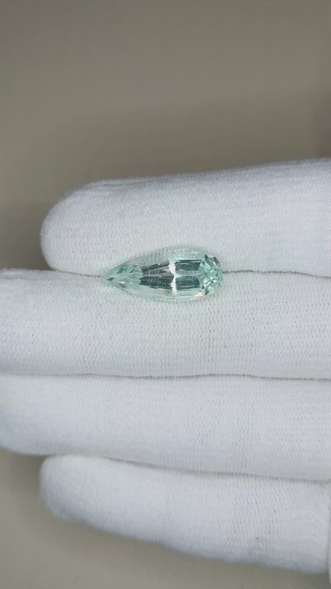 5.77 Ct. Blue Aquamarine from Brazil Size Video