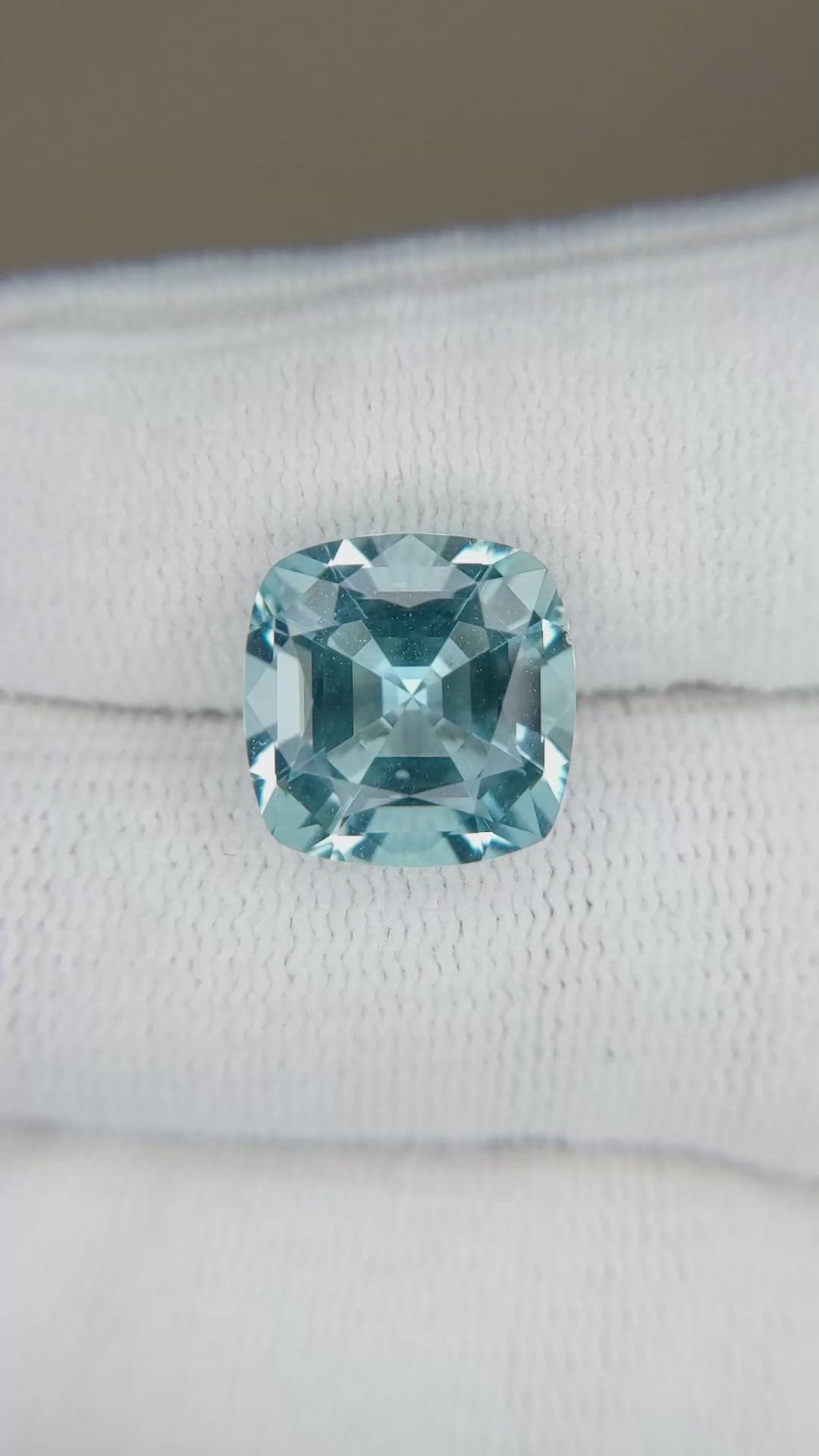 6.53 Ct. Blue Aquamarine from Brazil Size Video