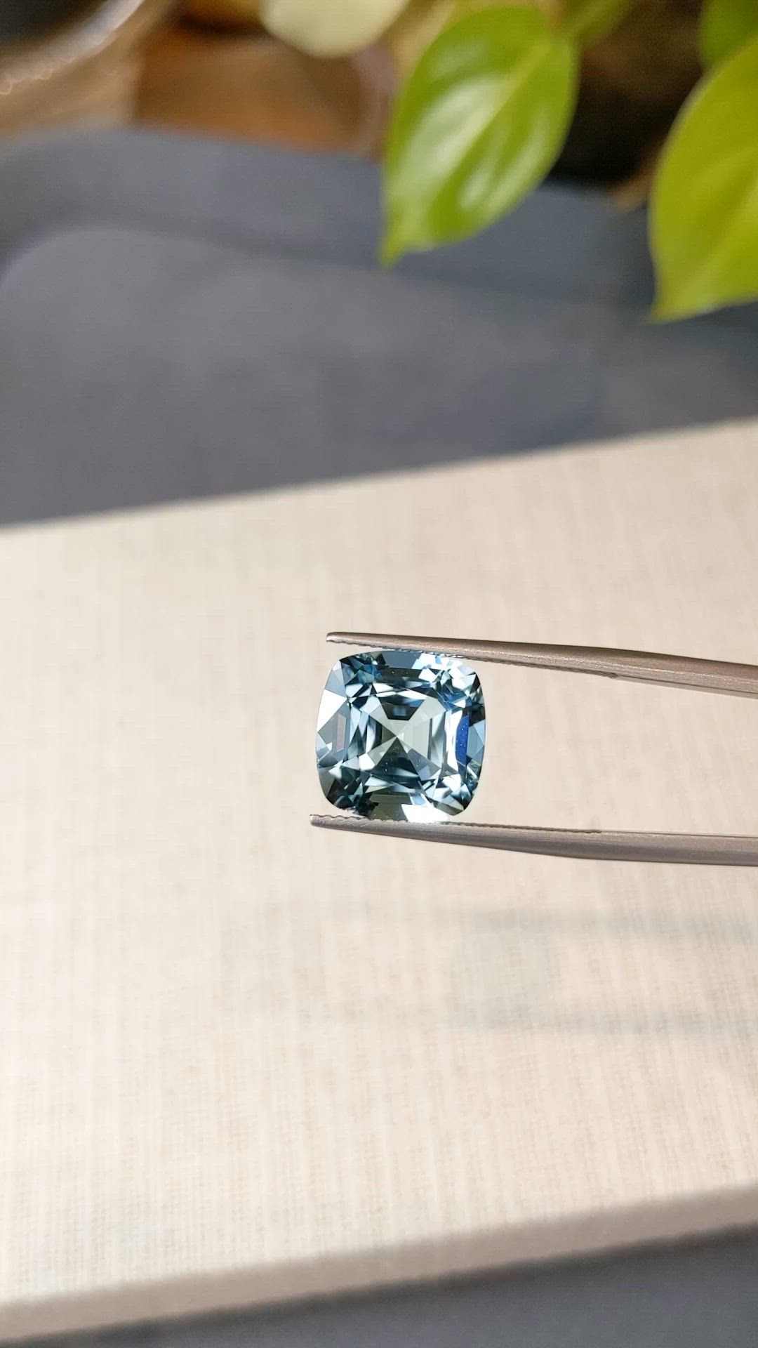 6.53 Ct. Blue Aquamarine from Brazil Size Video