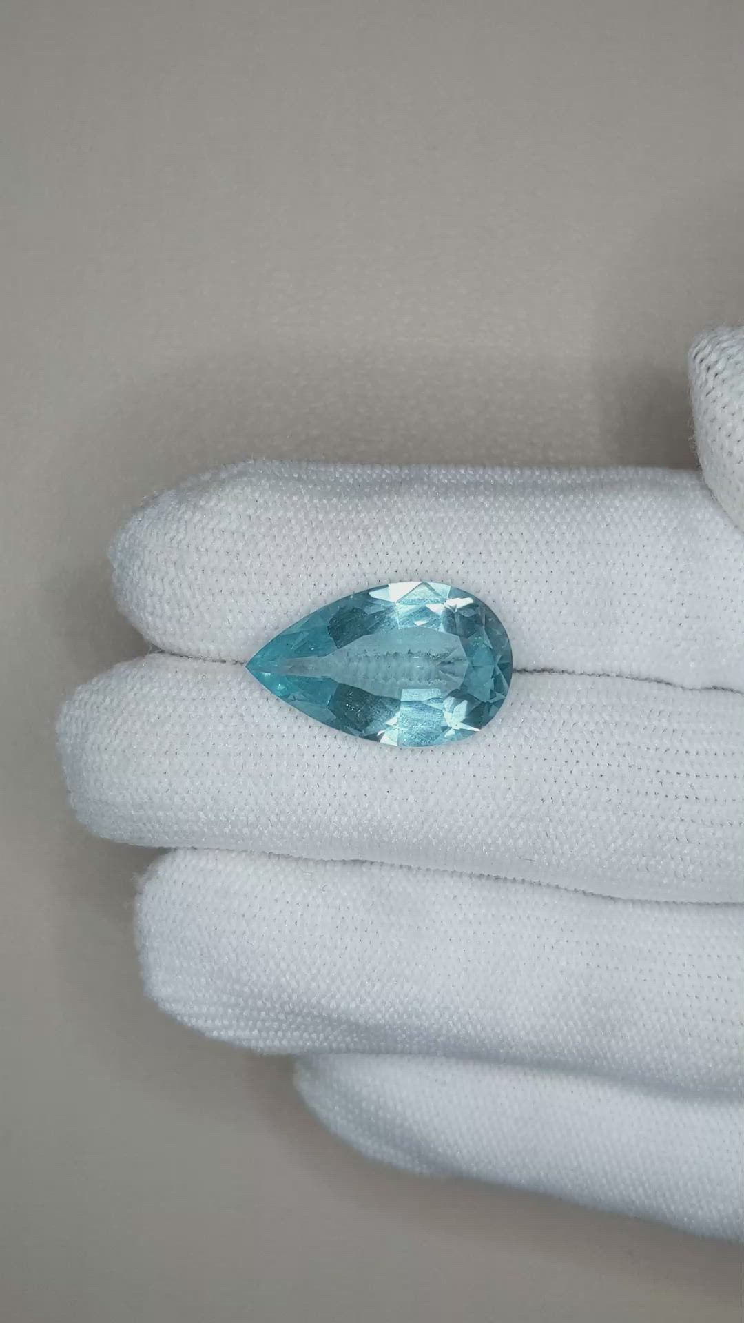 8.77 Ct. Blue Aquamarine from Brazil Size Video