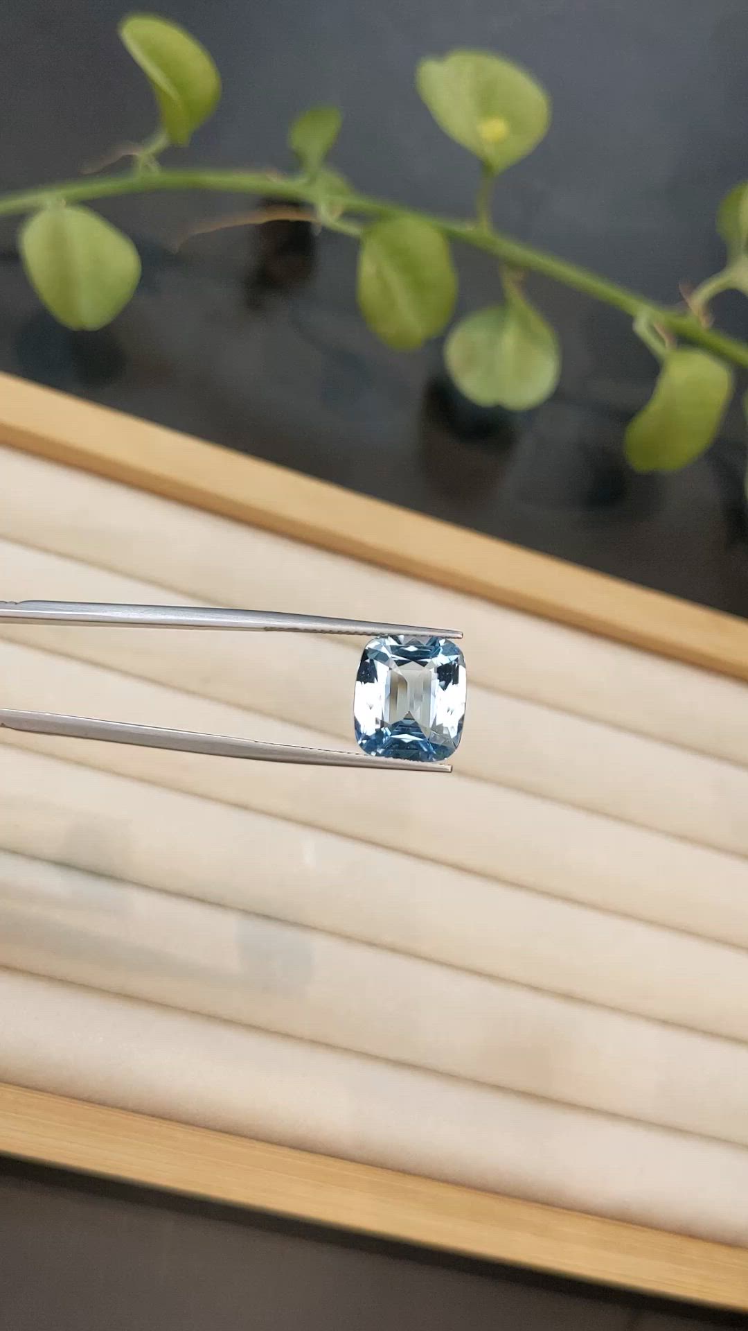 5.38 Ct. Blue Aquamarine from Brazil Size Video