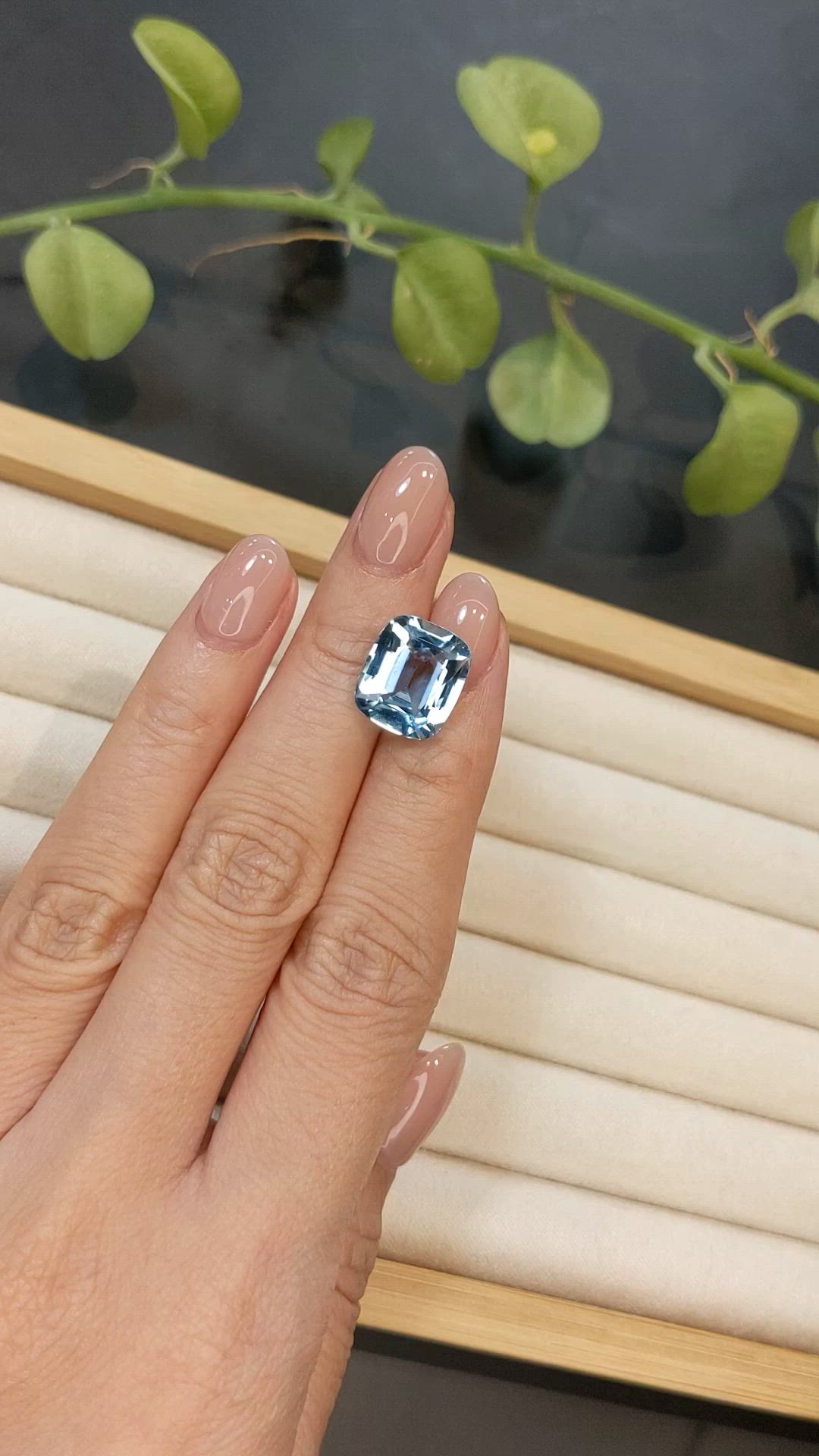 5.38 Ct. Blue Aquamarine from Brazil Size Video