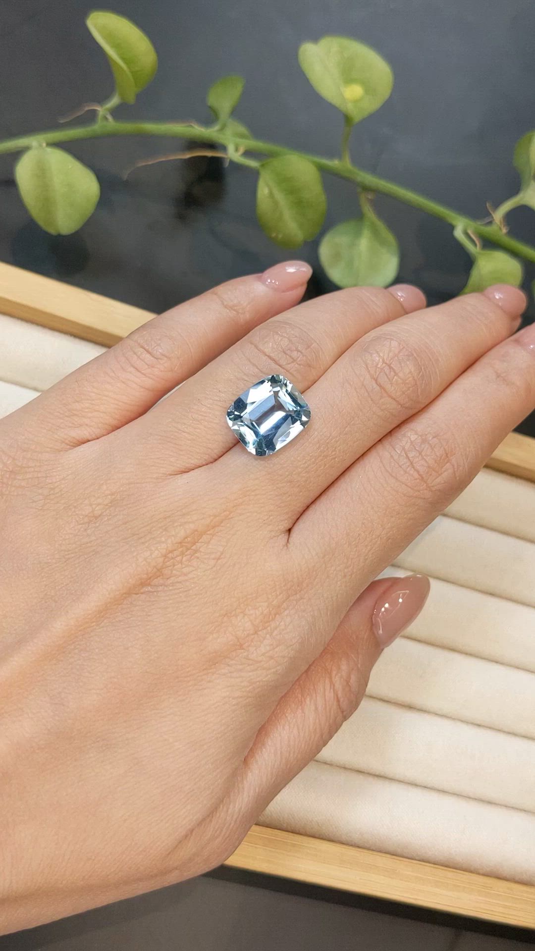 5.38 Ct. Blue Aquamarine from Brazil Size Video