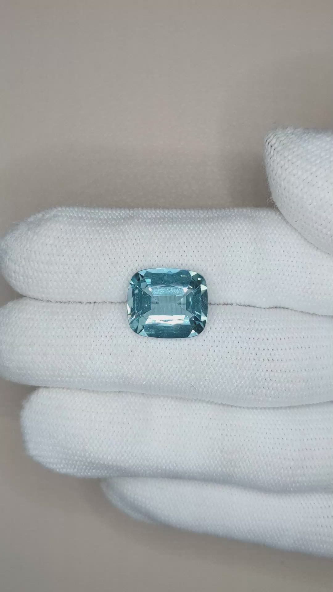 5.38 Ct. Blue Aquamarine from Brazil Size Video