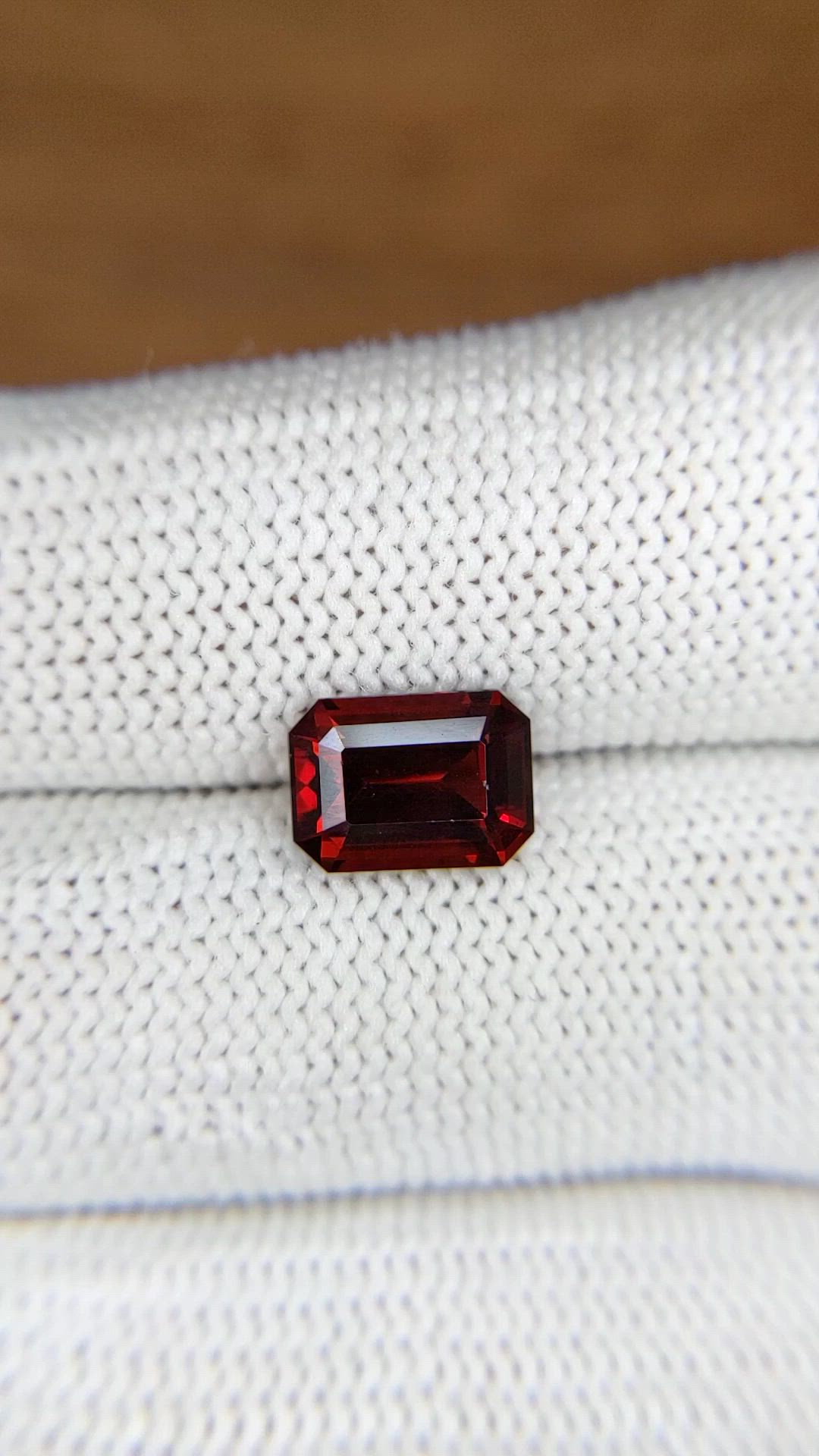 2.40 Ct. Red Garnet from Ceylon (Sri Lanka) Size Video