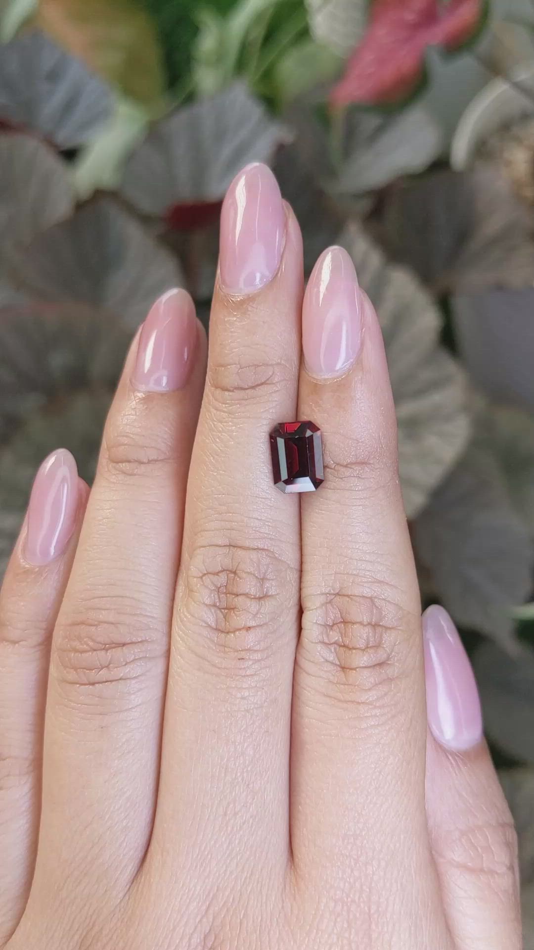 2.40 Ct. Red Garnet from Ceylon (Sri Lanka) Size Video