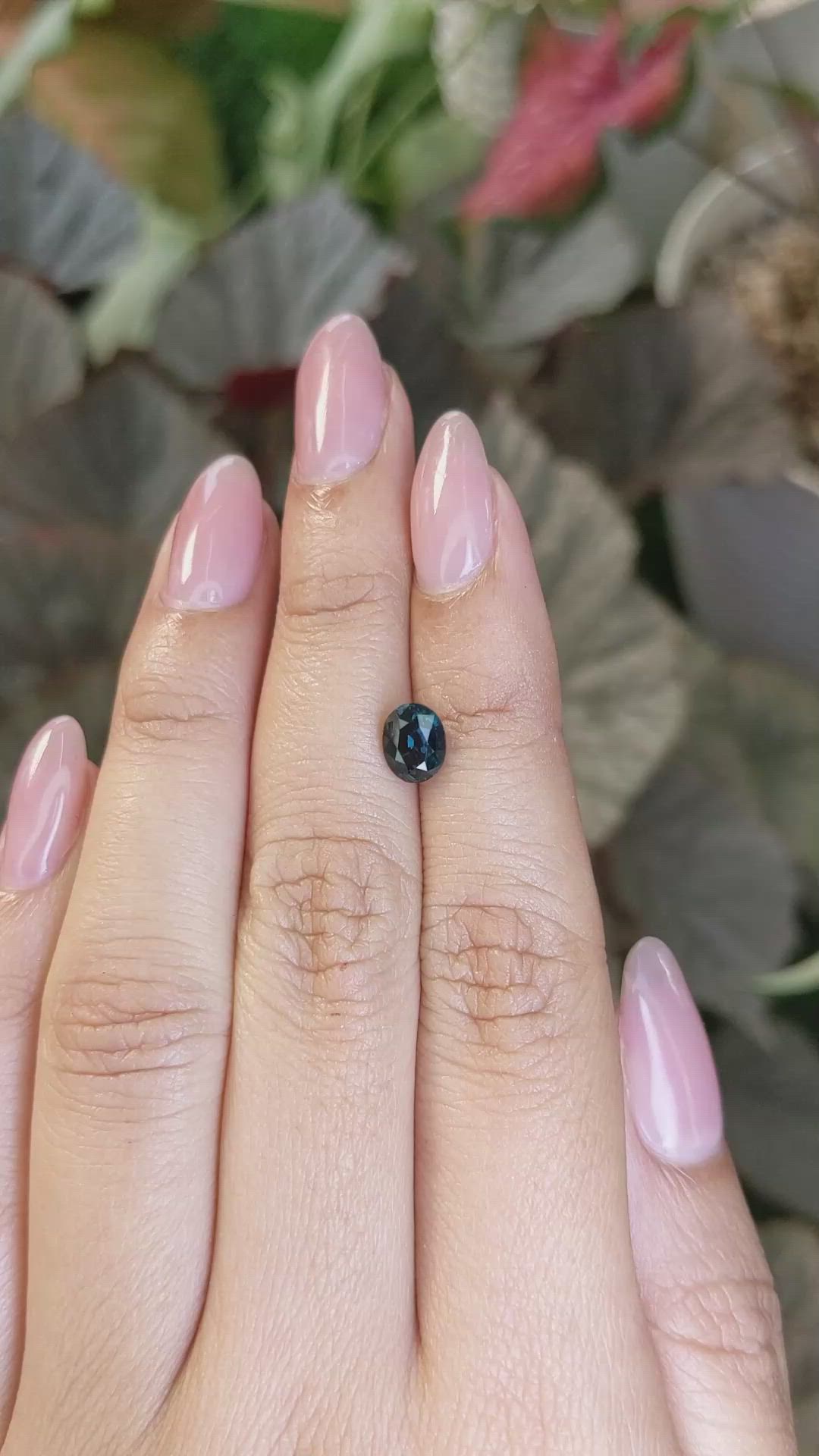 1.27 Ct. Greenish Blue Spinel from Ceylon (Sri Lanka) Size Video