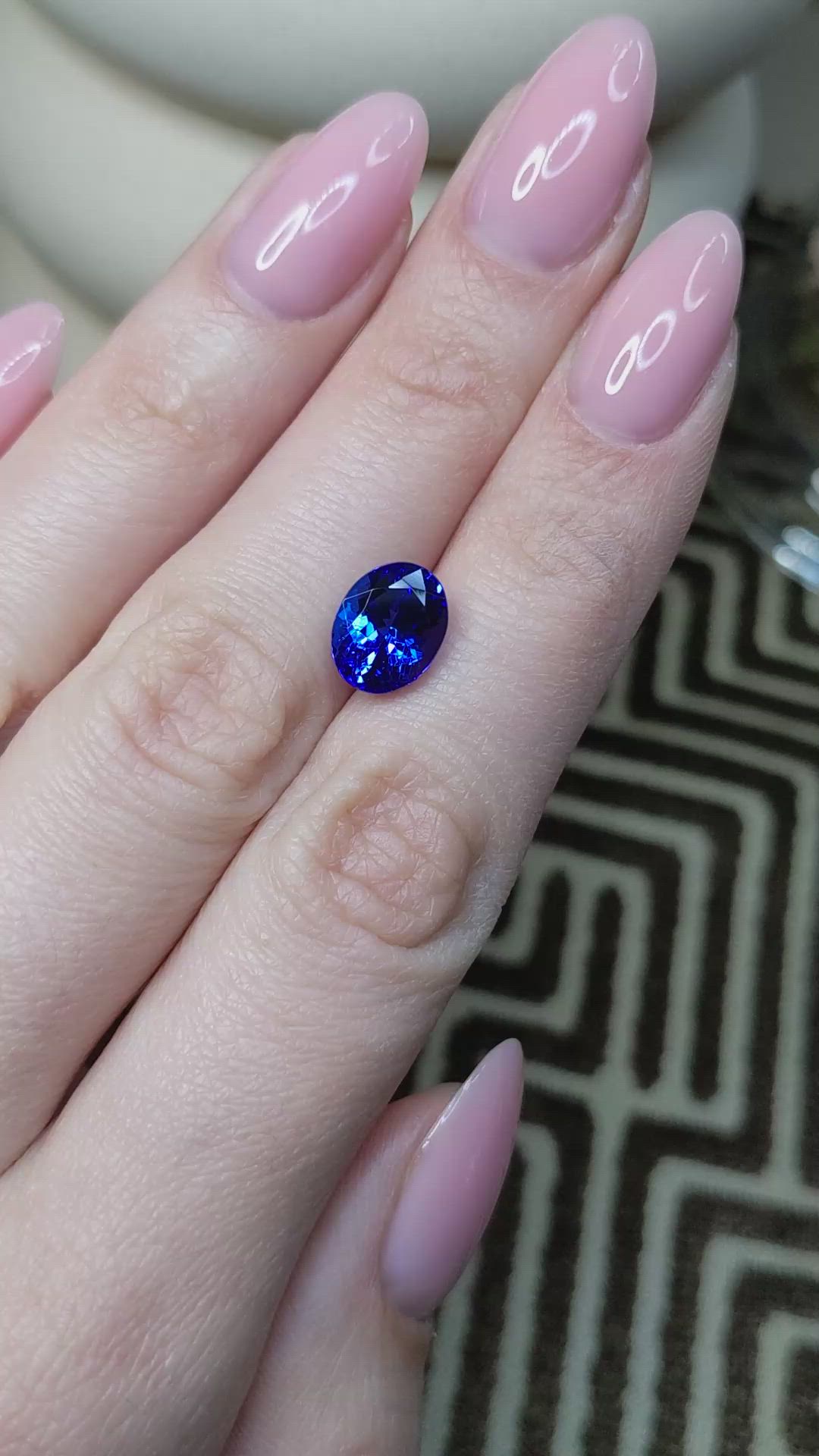 3.85 Ct. Blue Tanzanite from Tanzania Size Video